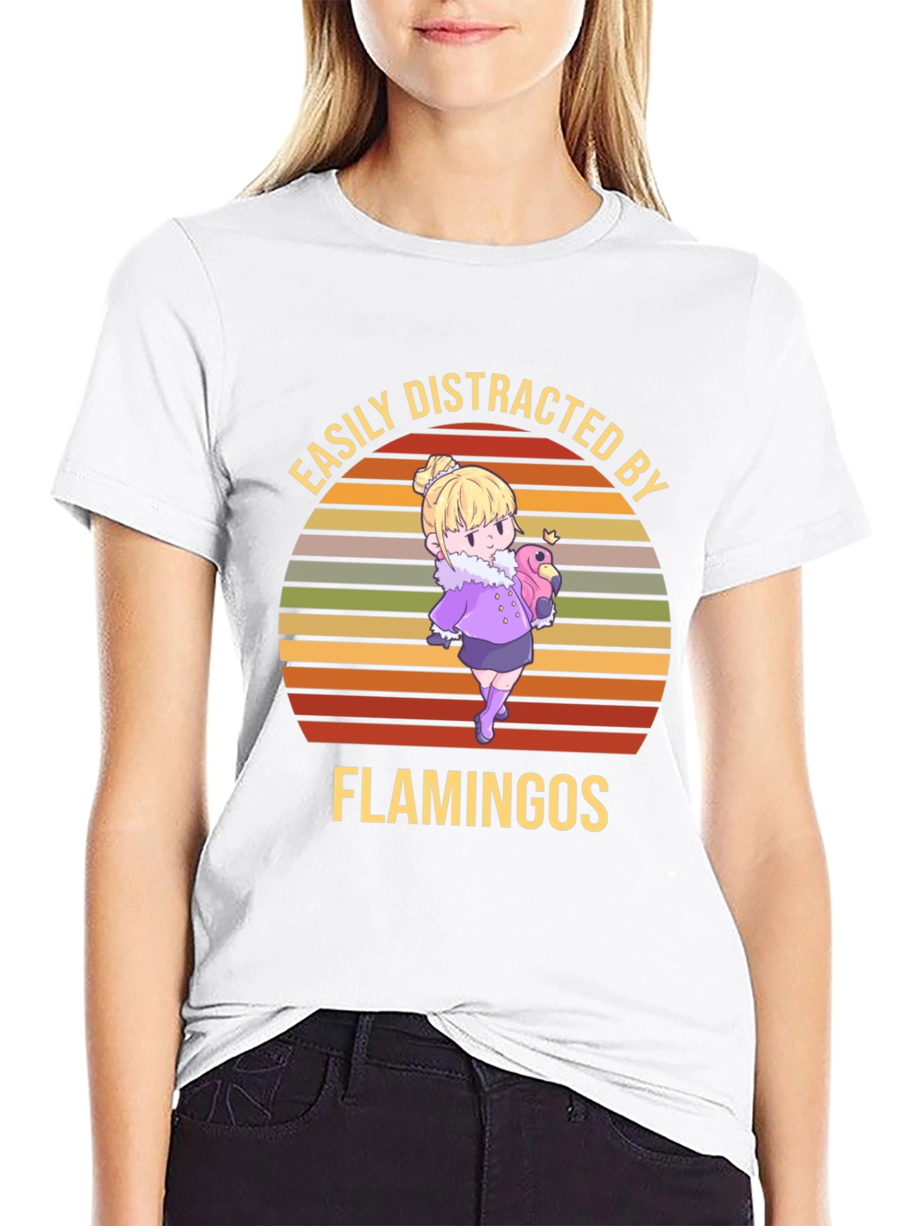 Easily Distracted By Flamingos Tee