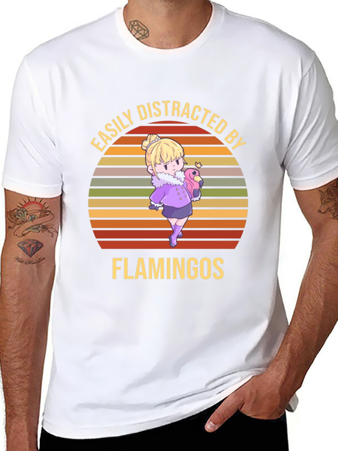 Easily Distracted By Flamingos Tee