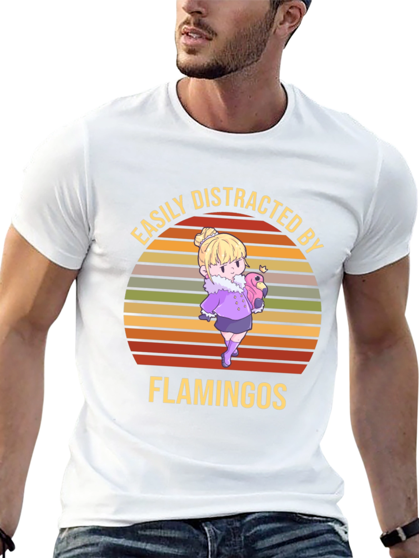 Easily Distracted By Flamingos Tee