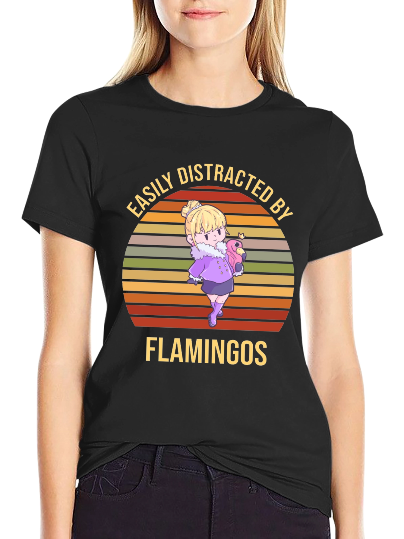Easily Distracted By Flamingos Tee