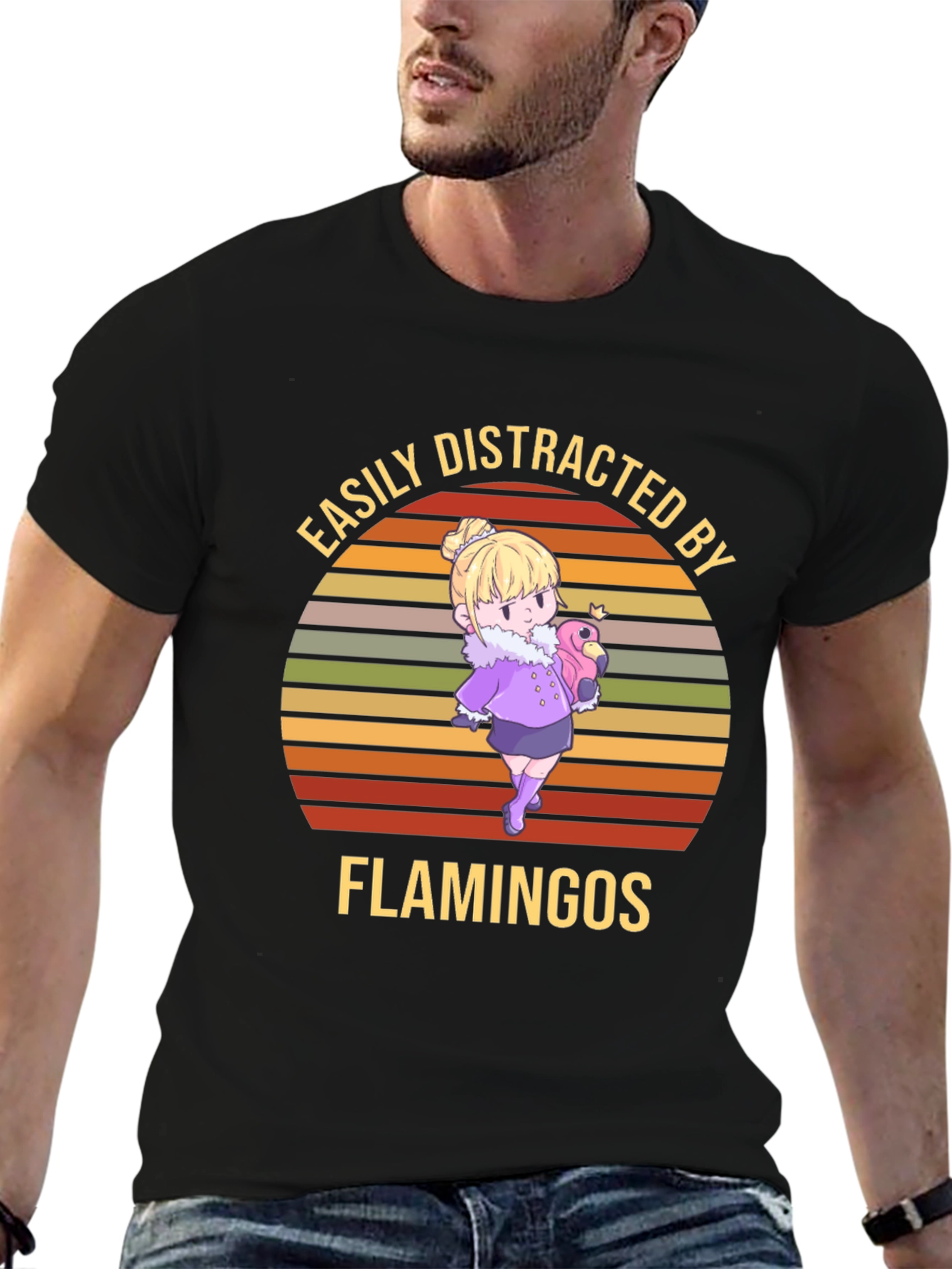 Easily Distracted By Flamingos Tee