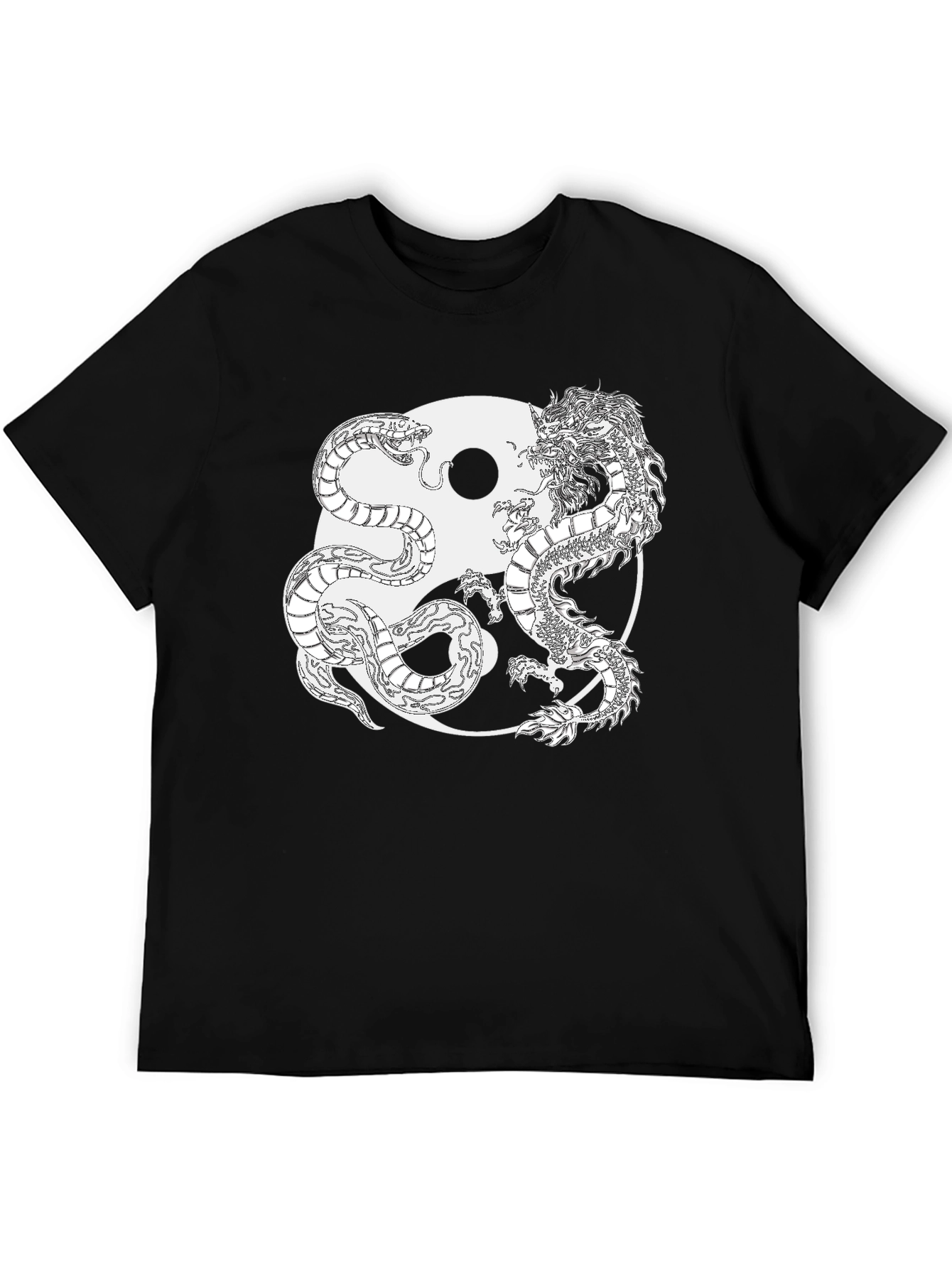 Yin Yang Dragon & Snake Graphic Tee