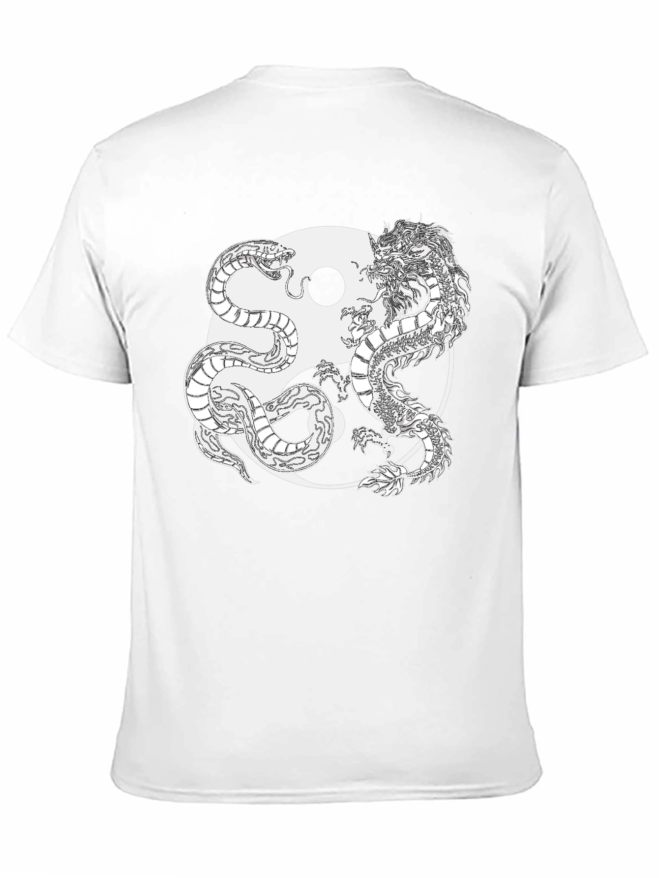 Yin Yang Dragon & Snake Graphic Tee