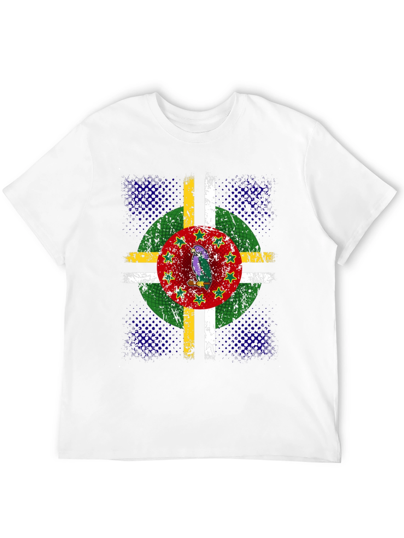 Dominica Flag Parrot Graphic T-Shirt