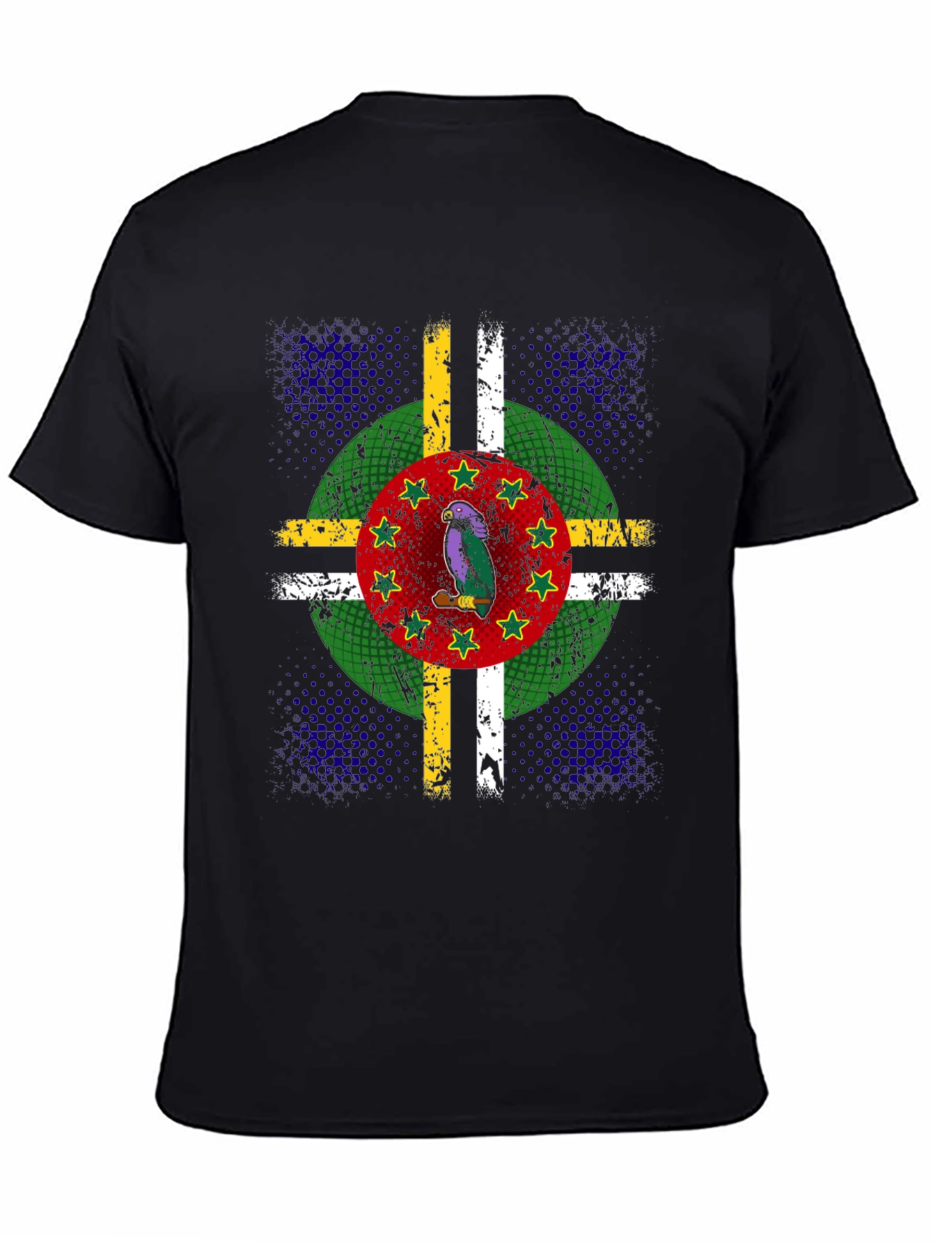 Dominica Flag Parrot Graphic T-Shirt