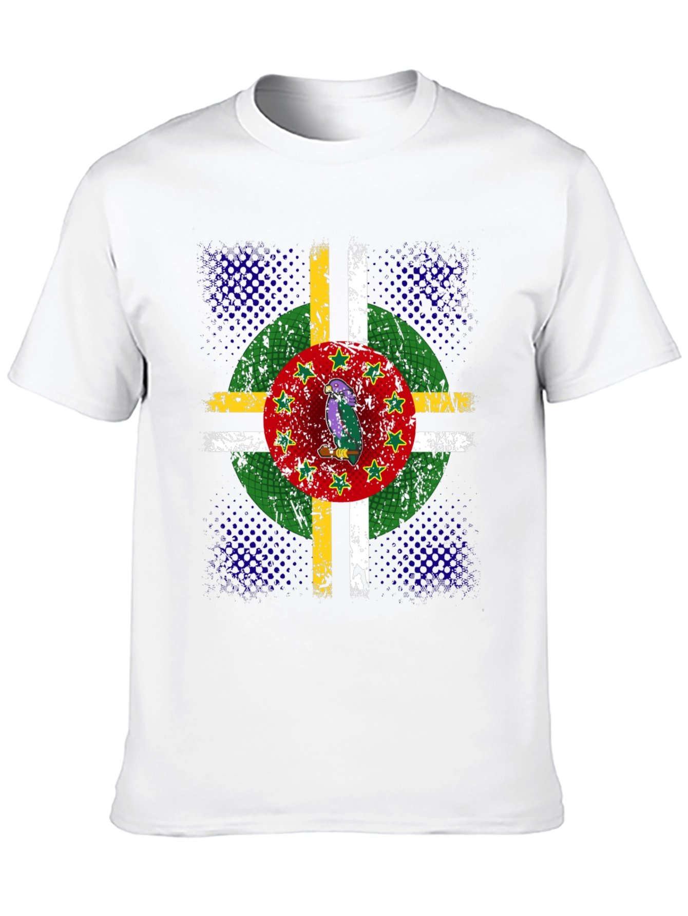 Dominica Flag Parrot Graphic T-Shirt