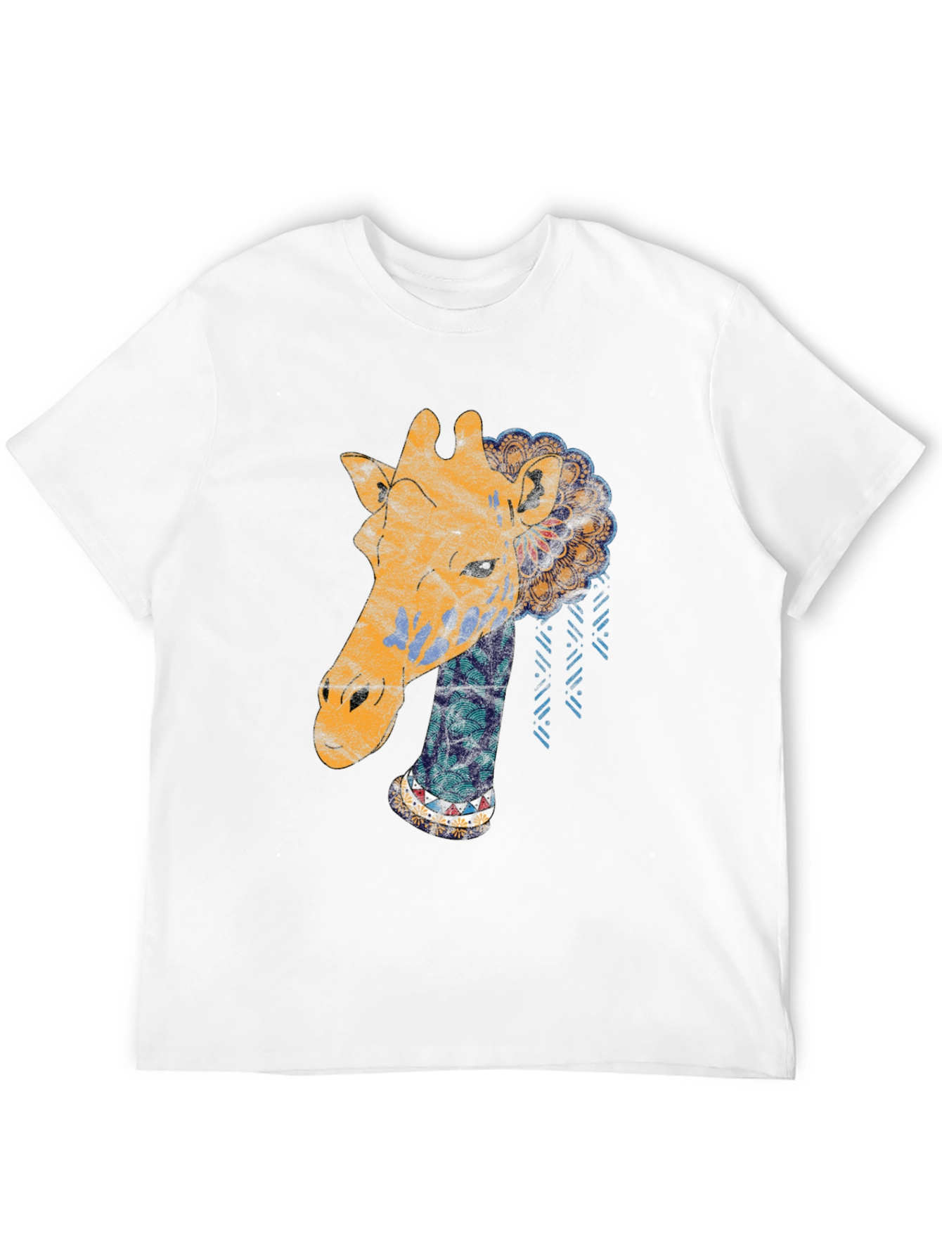 Giraffe Graphic Print Mens T-Shirt