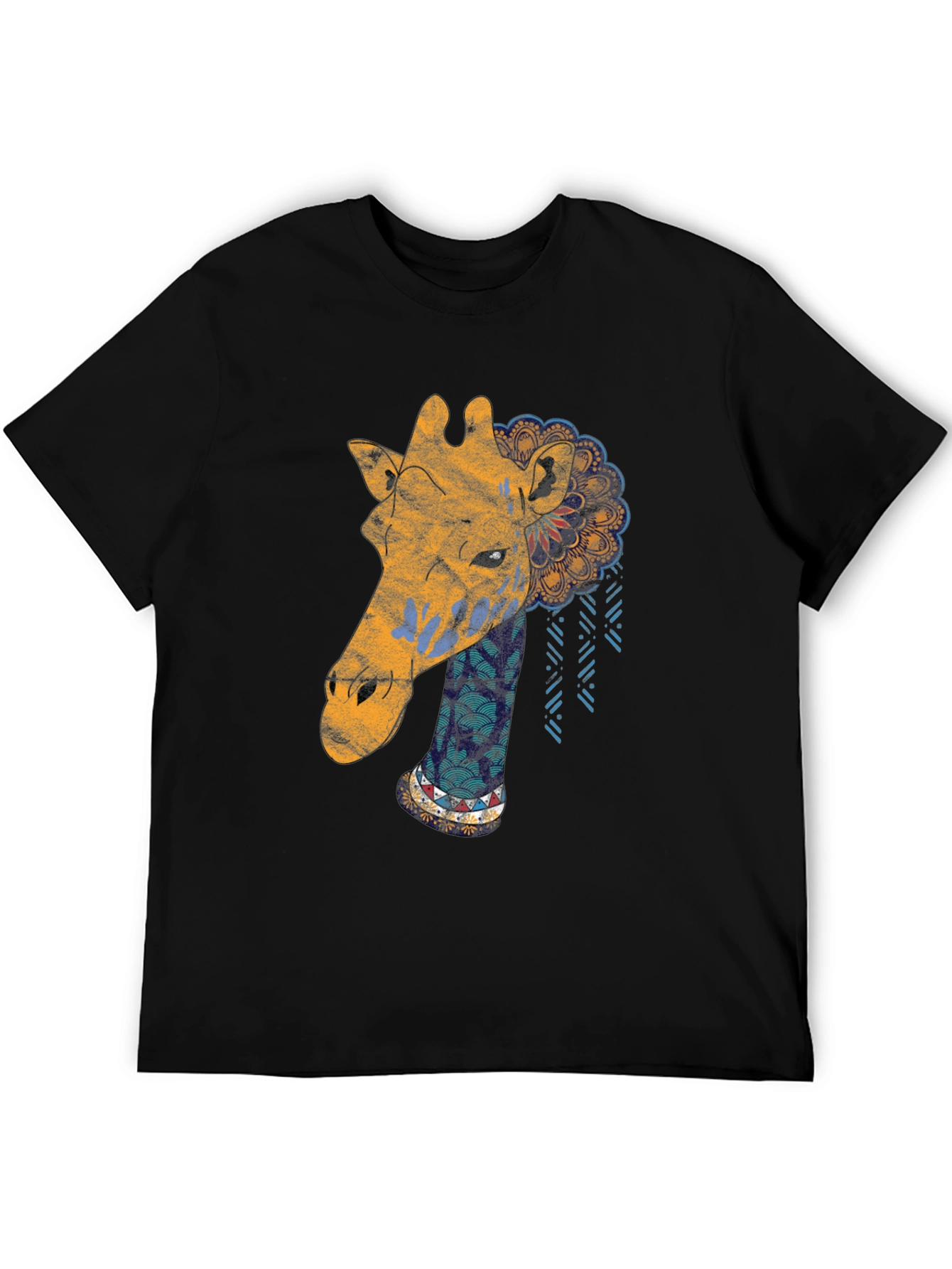 Giraffe Graphic Print Mens T-Shirt