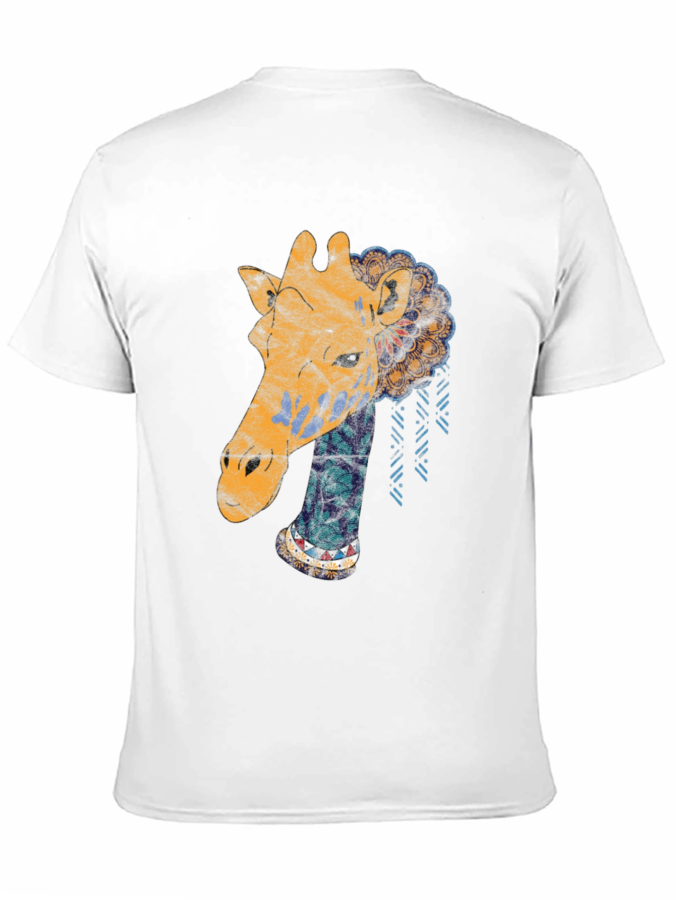 Giraffe Graphic Print Mens T-Shirt
