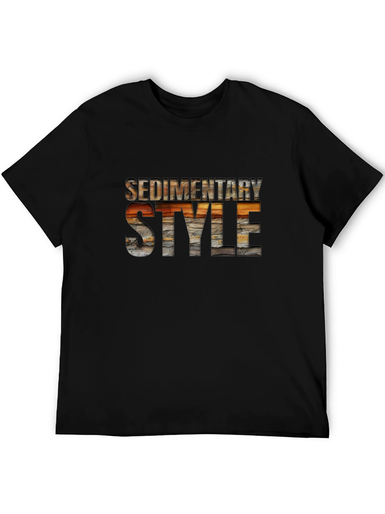 Sedimentary Style Black T-Shirt