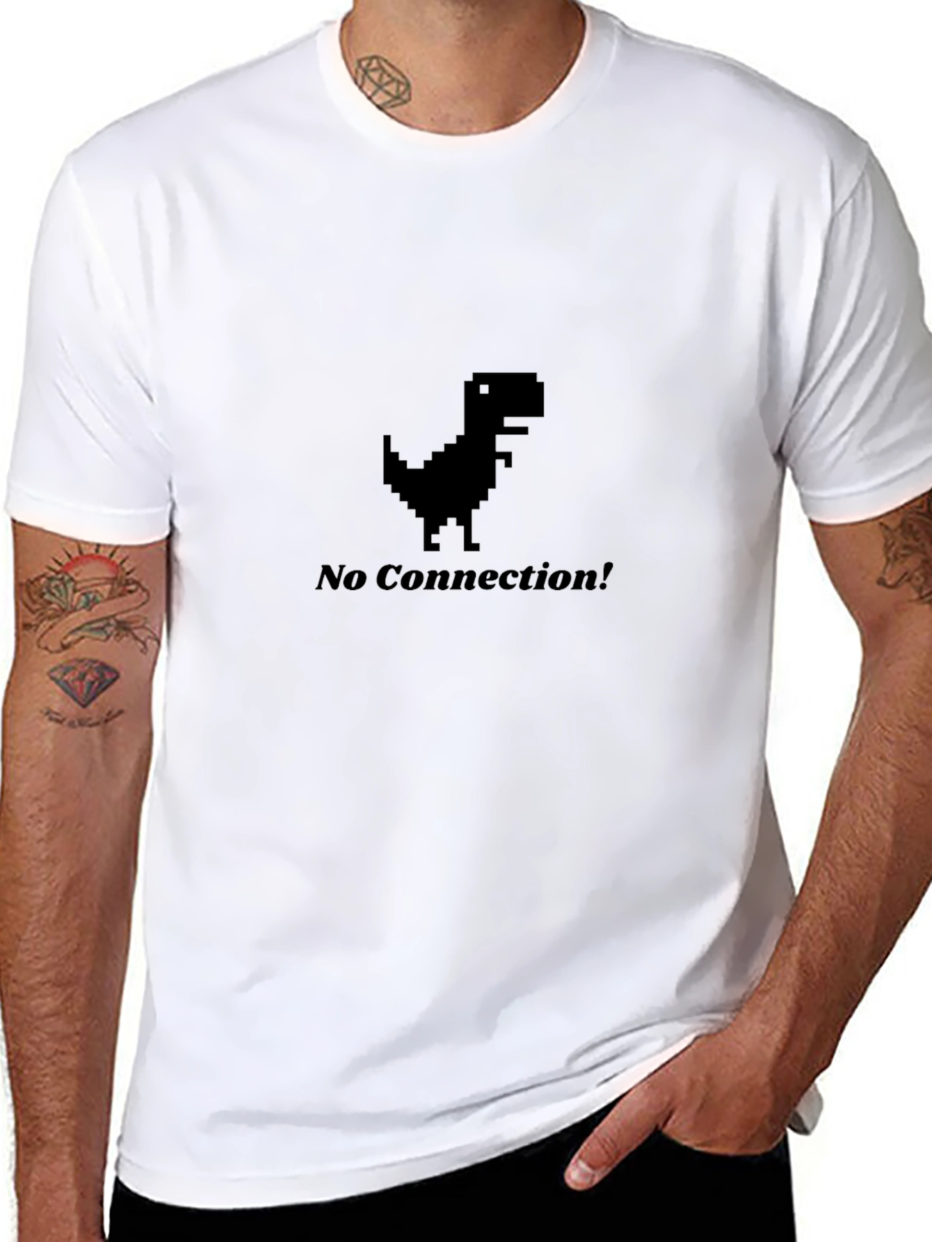 No Connection T-Shirt - Geeky Dinosaur Tee