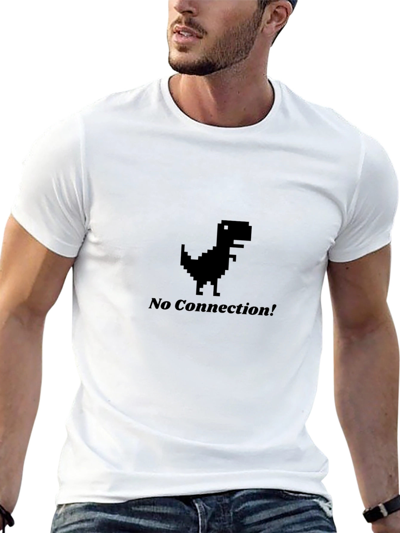 No Connection T-Shirt - Geeky Dinosaur Tee