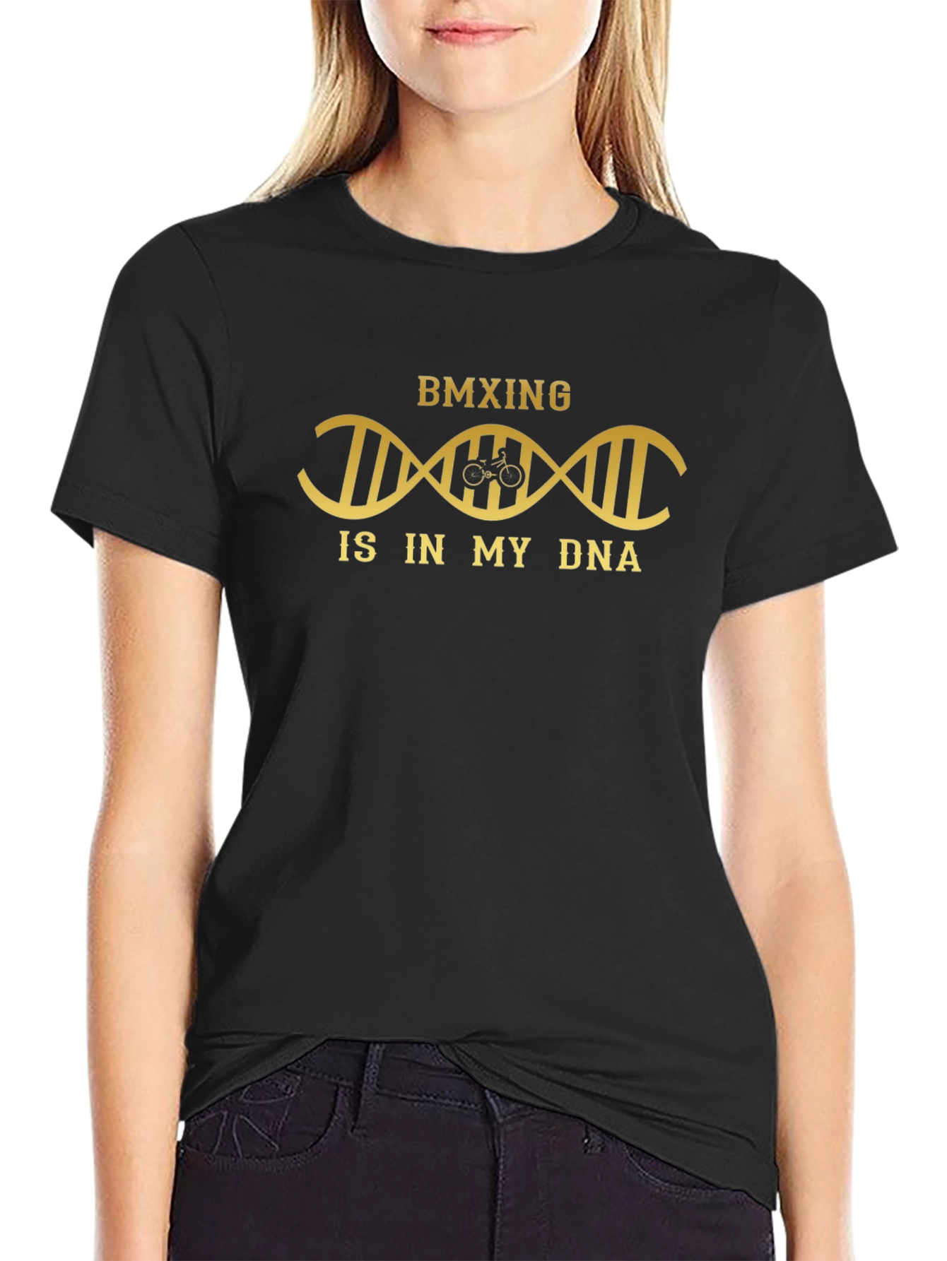 BMX DNA T-Shirt - Black Stylish Graphic Tee