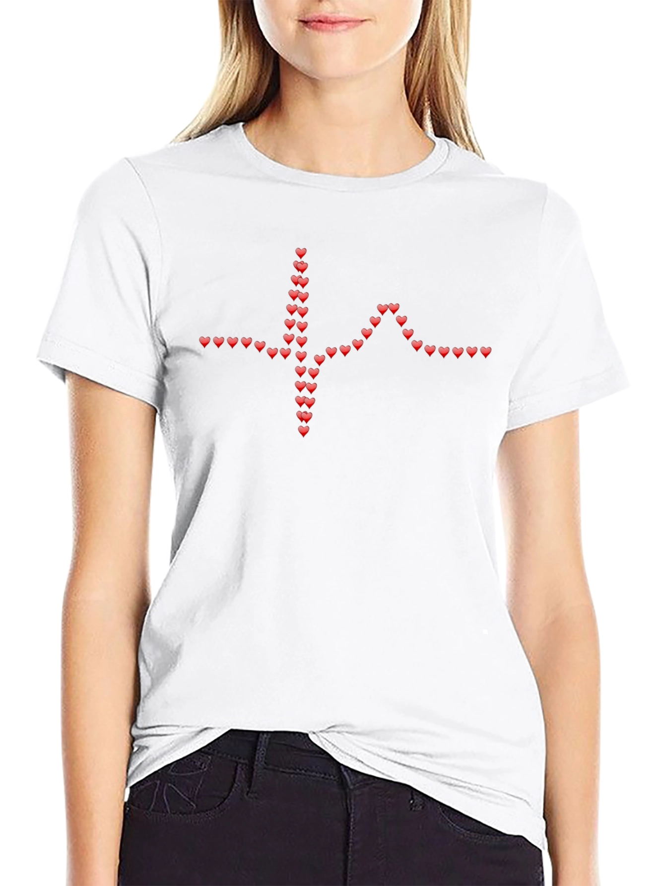 Heartbeat Love Tee - Unique Heart Design