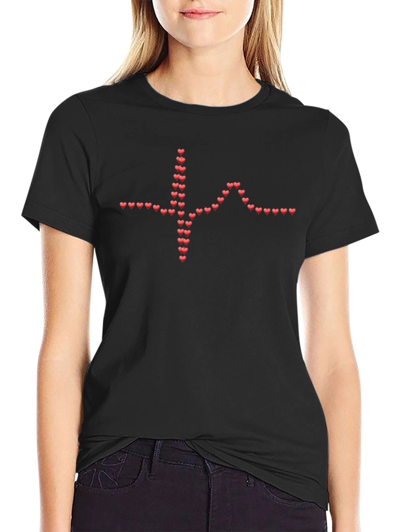 Heartbeat Love Tee - Unique Heart Design