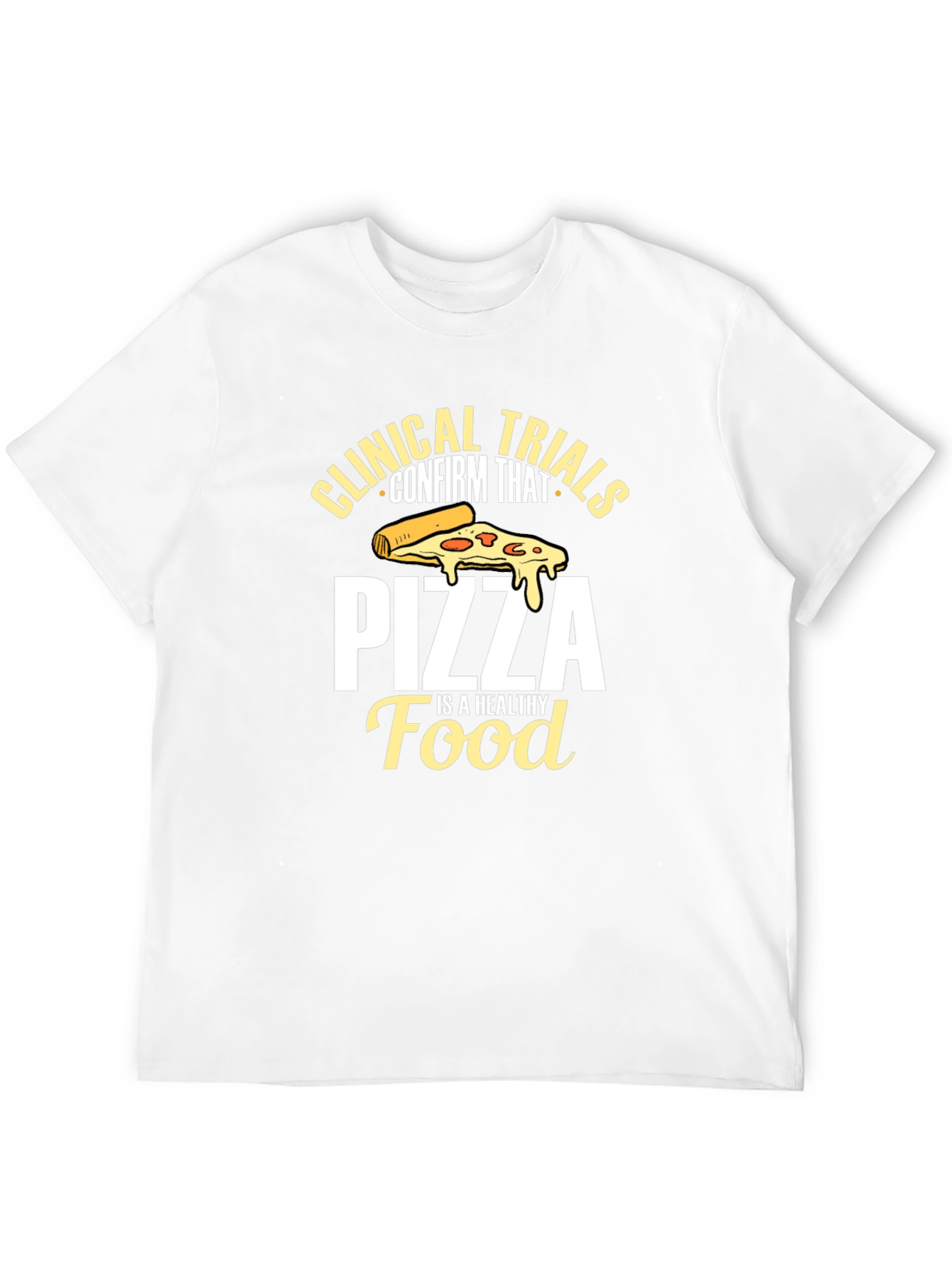 Pizza Is Healthy Food Black T-Shirt