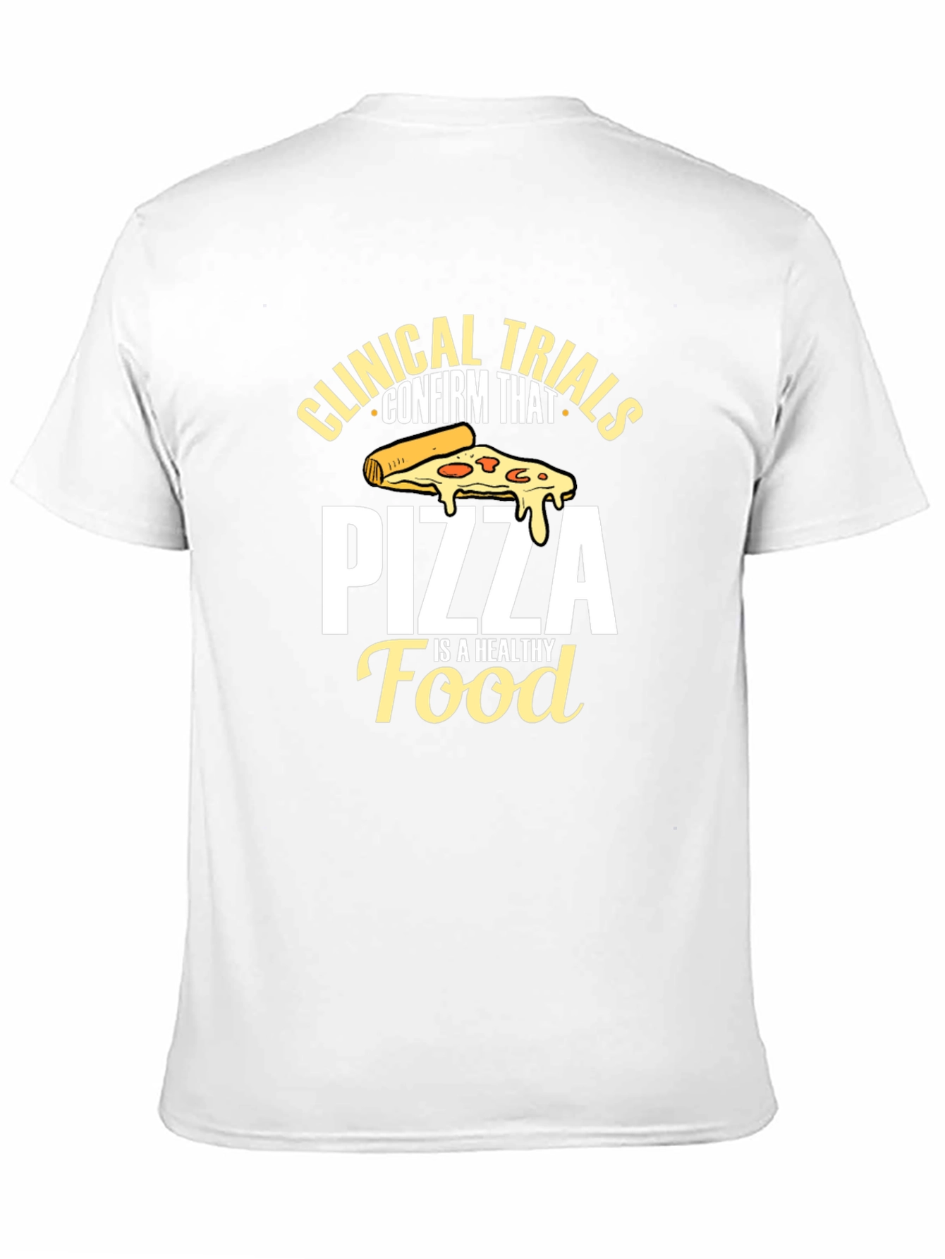 Pizza Is Healthy Food Black T-Shirt