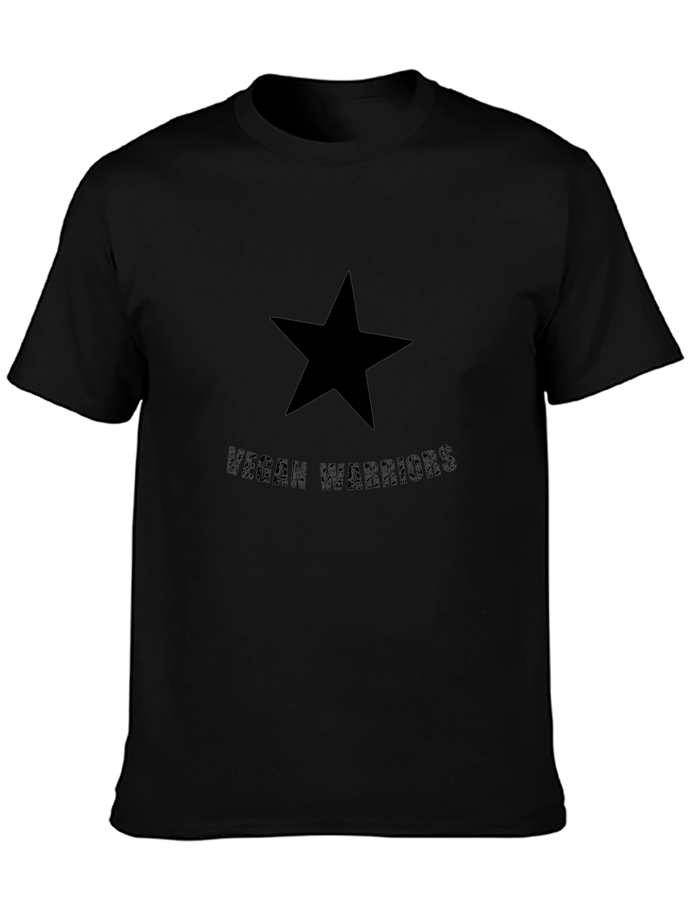 Vegan Warrior Black Star Tee