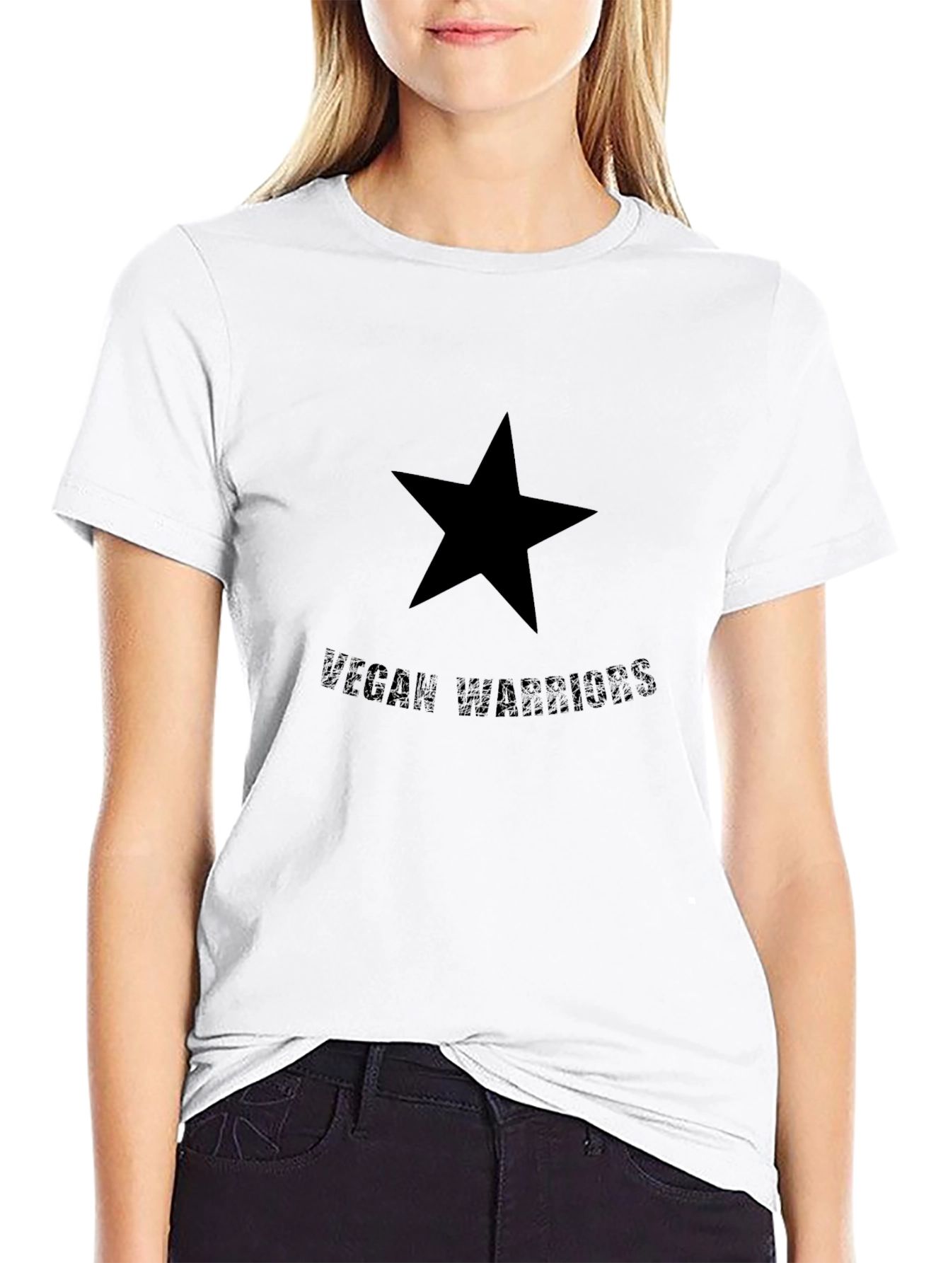 Vegan Warrior Black Star Tee