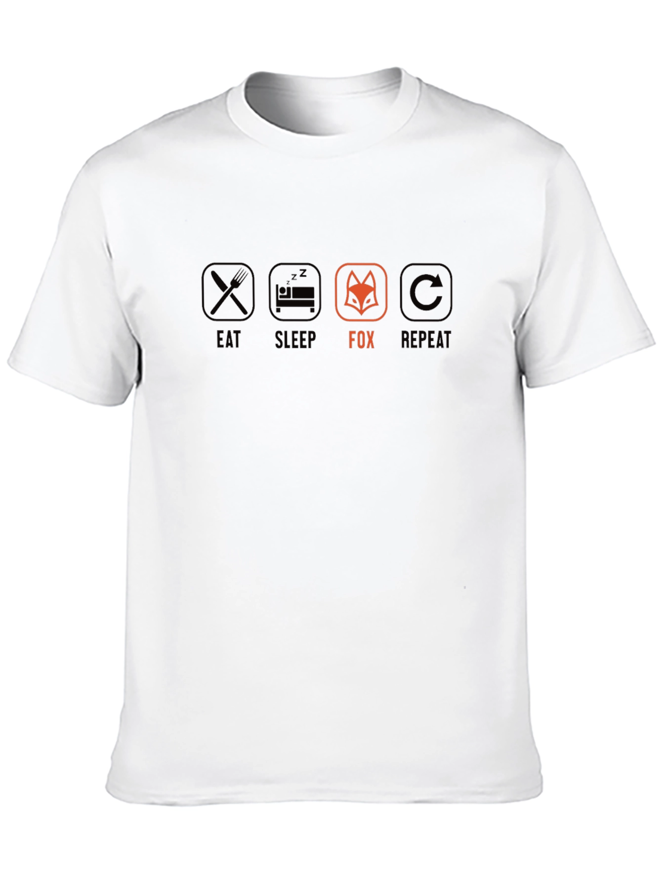 Eat Sleep Fox Repeat Graphic T-Shirt