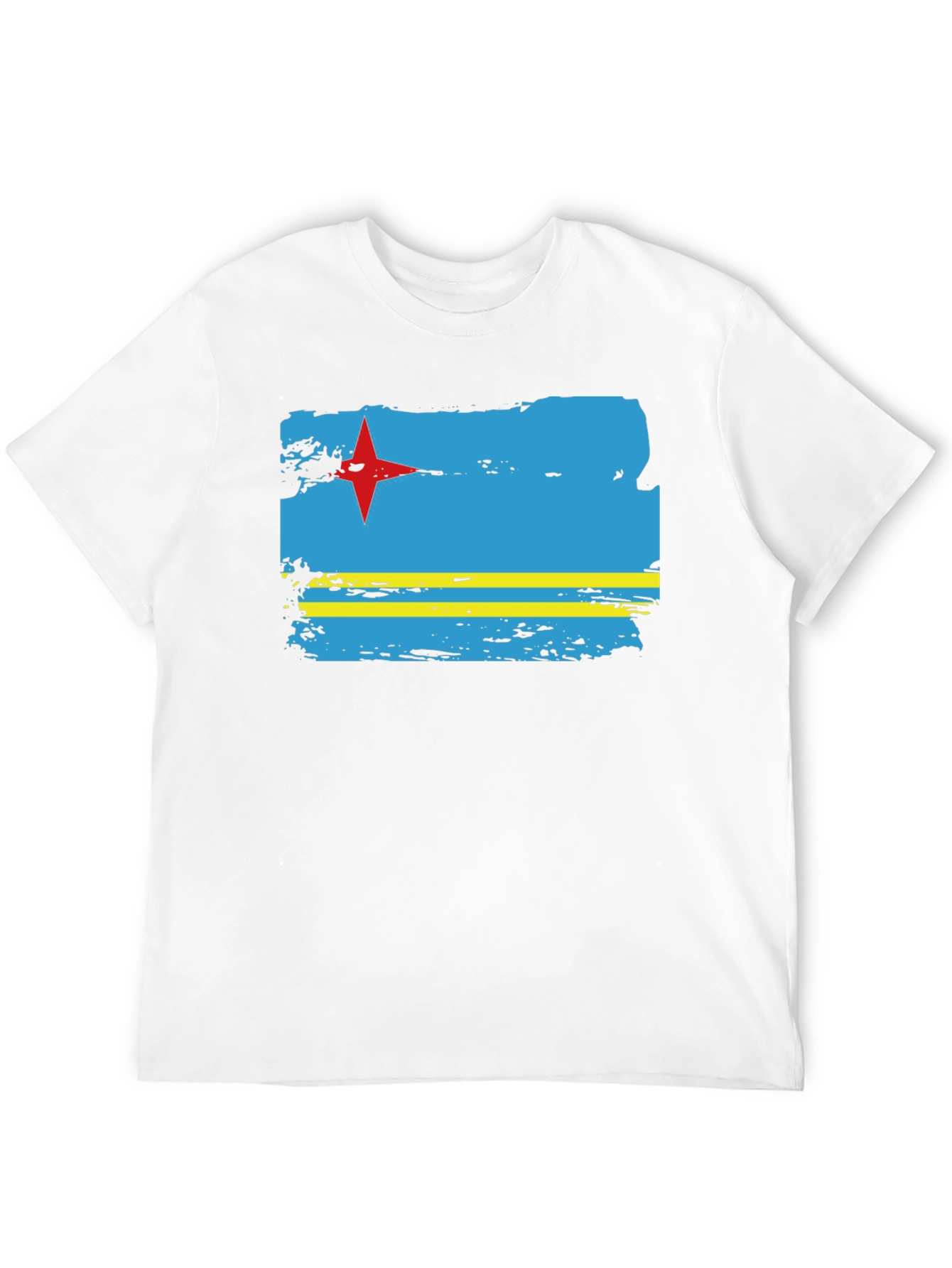 Aruba Flag T-Shirt - Distressed Graphic Tee