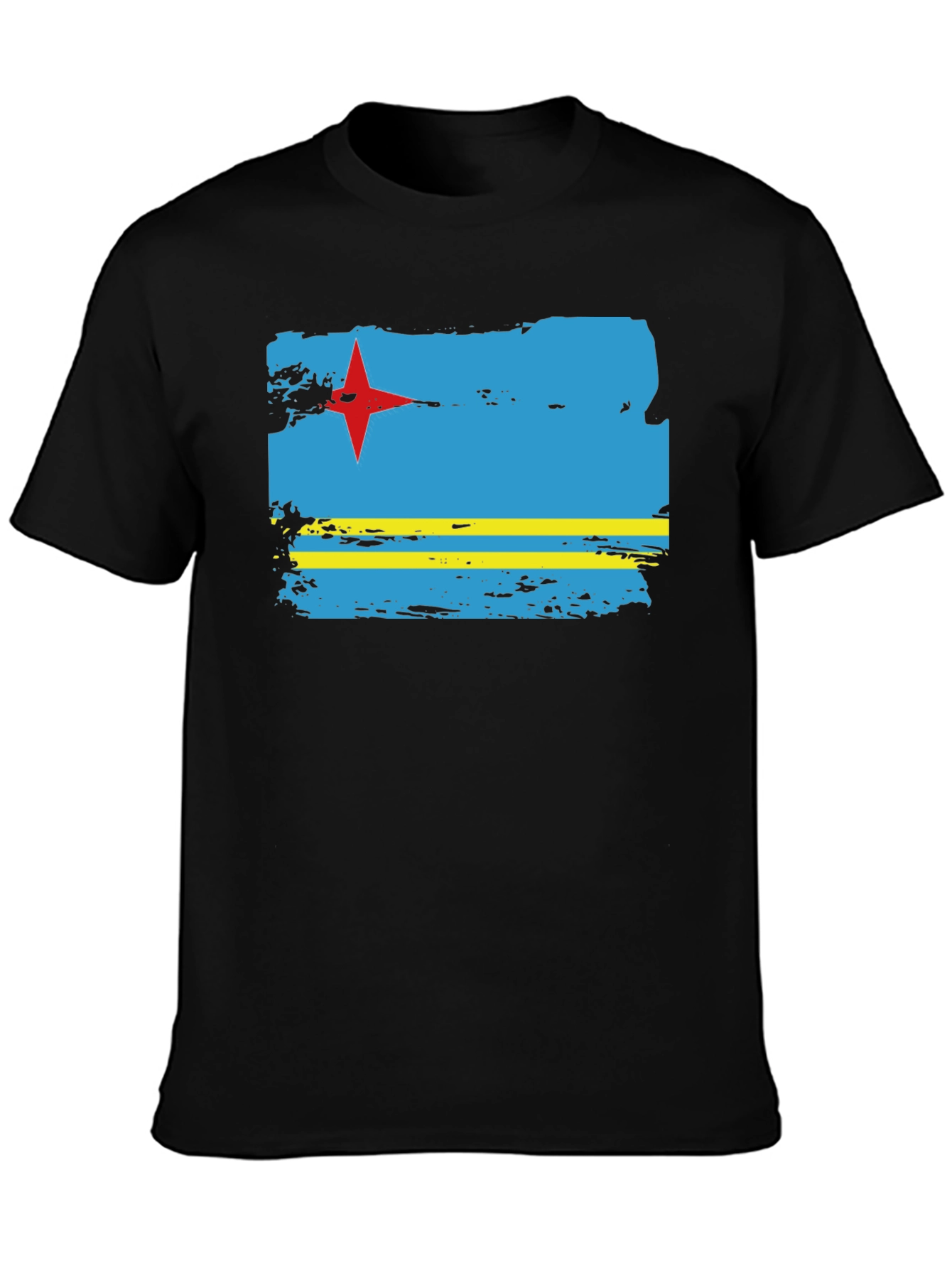 Aruba Flag T-Shirt - Distressed Graphic Tee