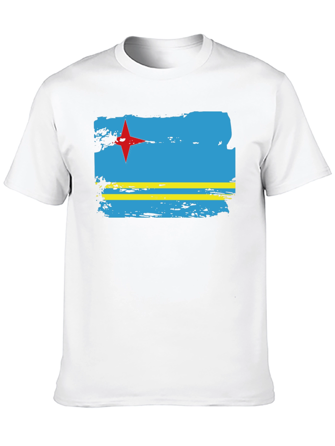 Aruba Flag T-Shirt - Distressed Graphic Tee