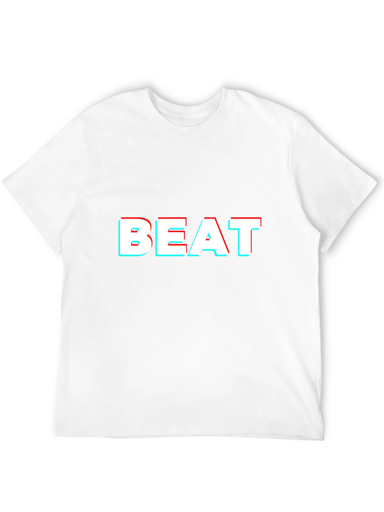 Trendy BEAT 3D Effect Black T-Shirt