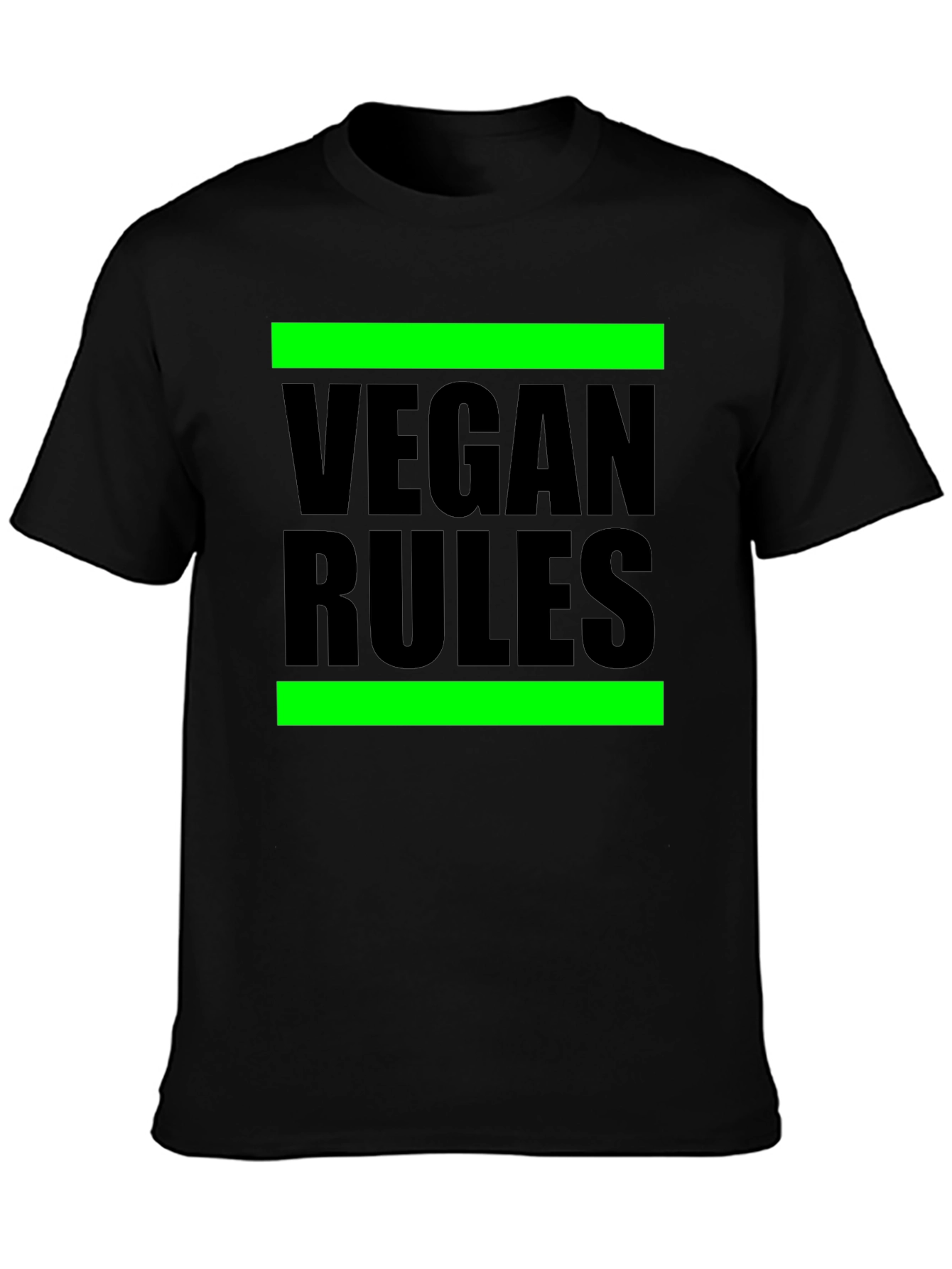 Vegan Rules Graphic Tee - Black