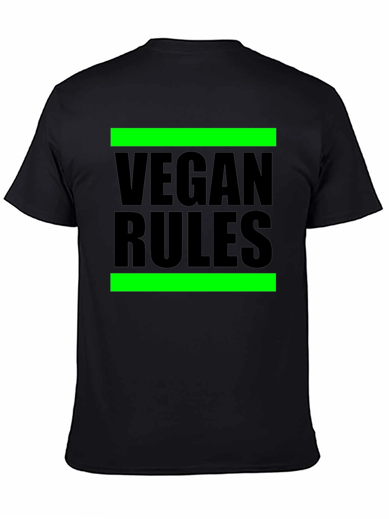 Vegan Rules Graphic Tee - Black