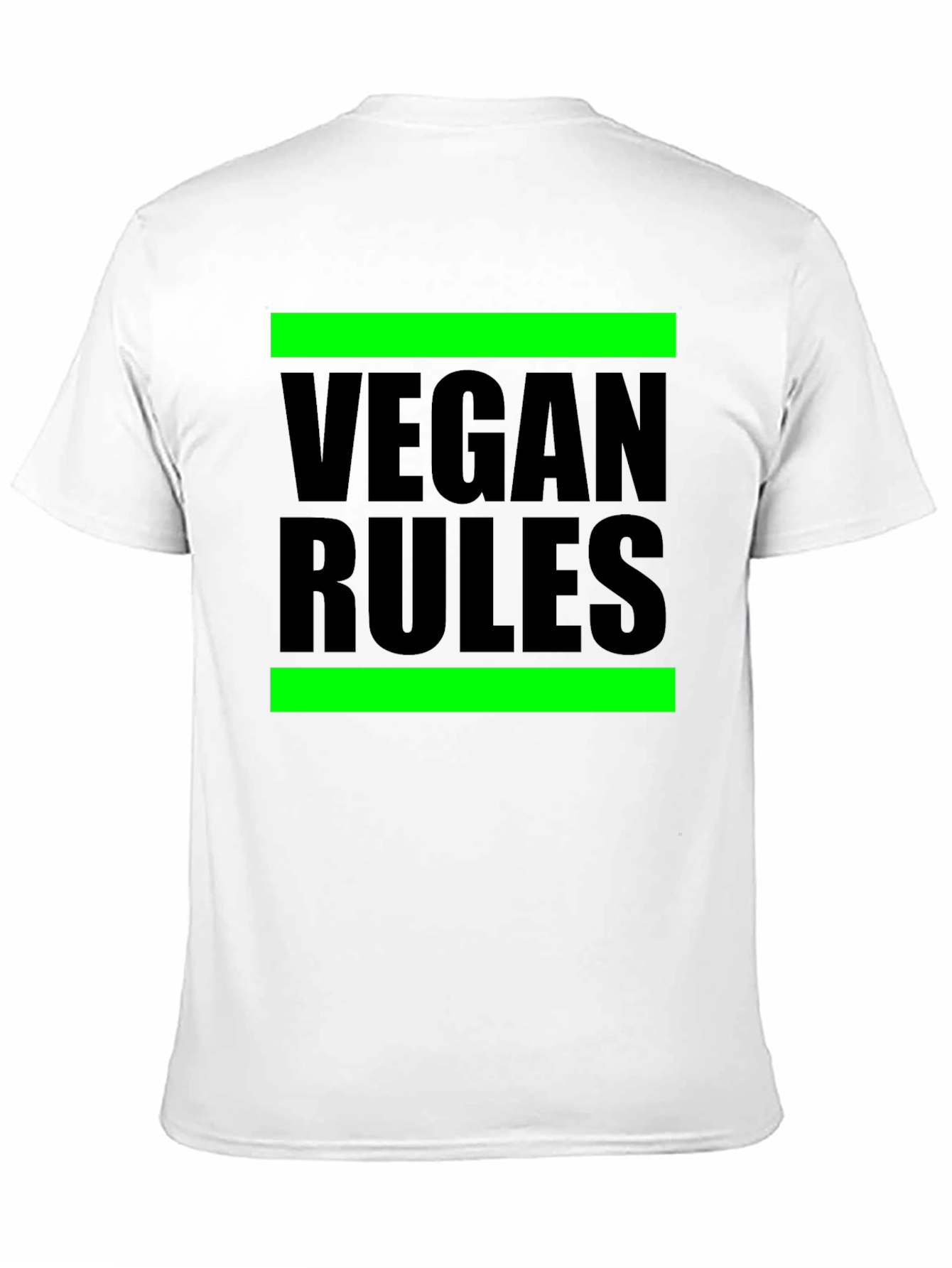 Vegan Rules Graphic Tee - Black