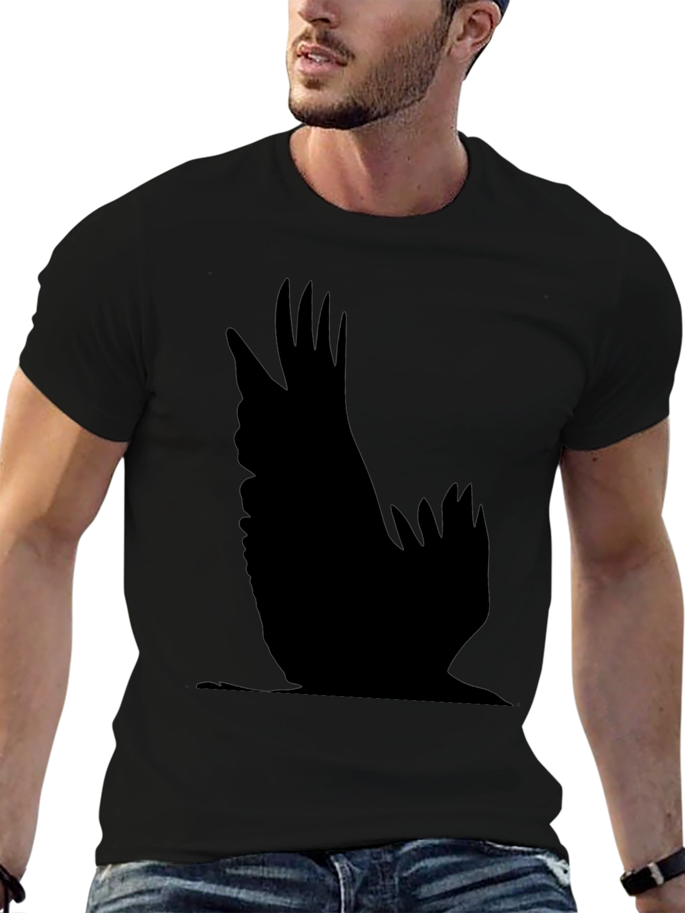 Raven Silhouette Black T-Shirt