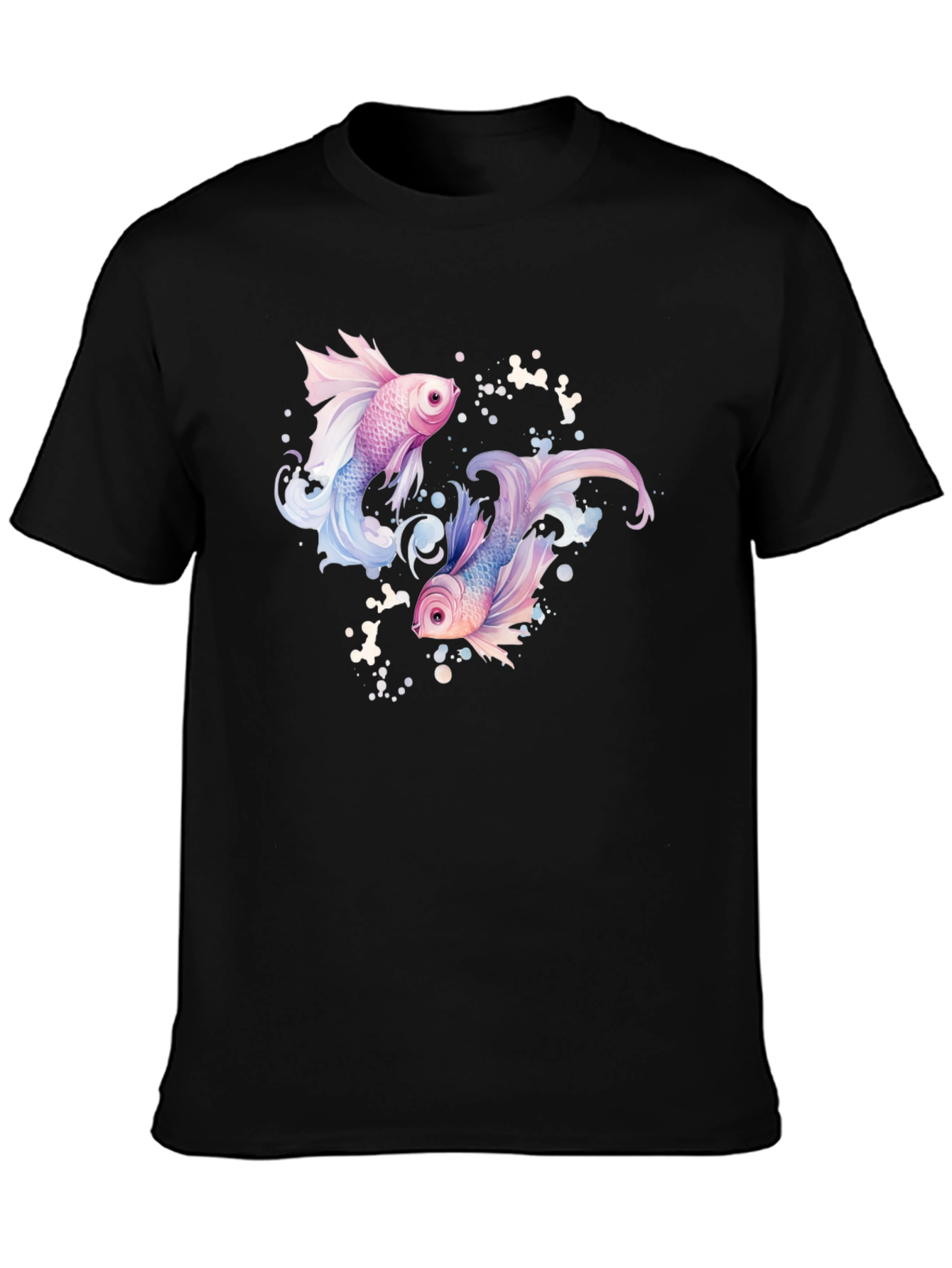 Fish Graphic Black T-Shirt