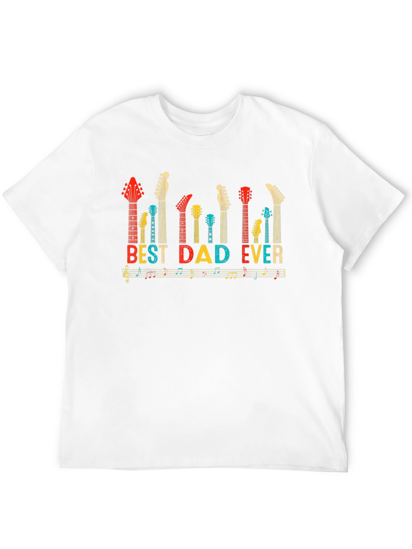 Best Dad Ever Guitar Music T-Shirt