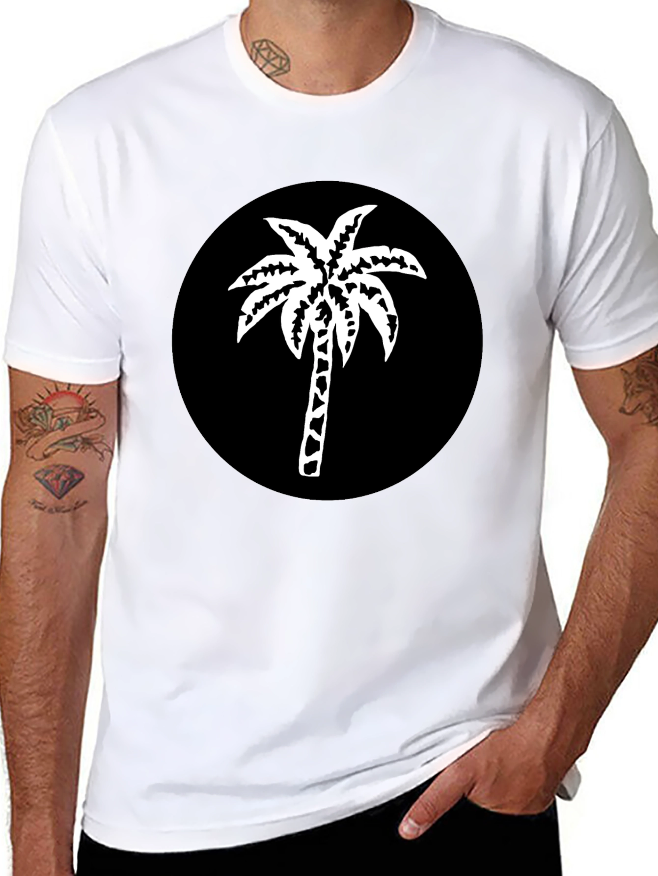 Black Palm Tree Graphic Tee
