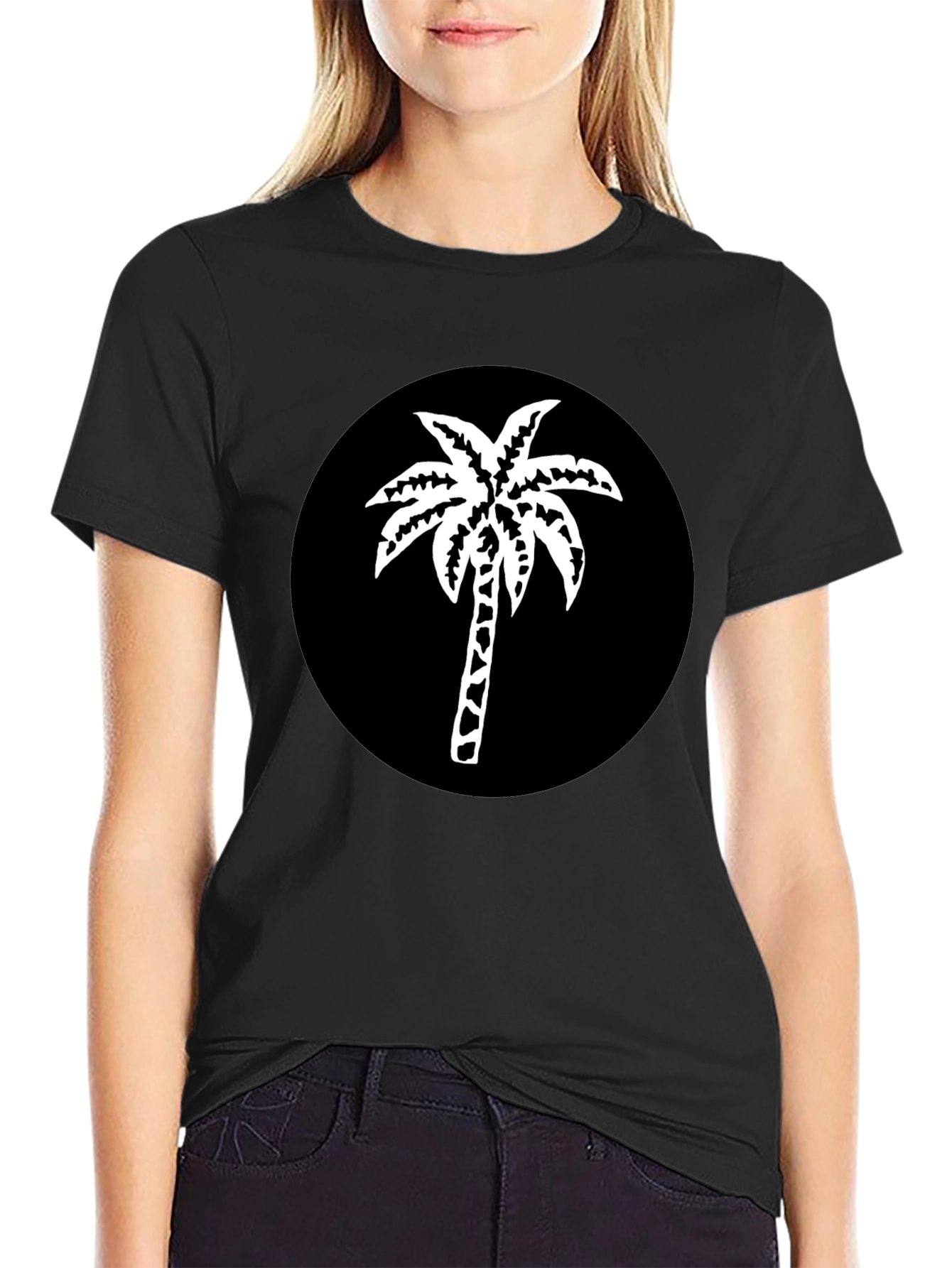 Black Palm Tree Graphic Tee