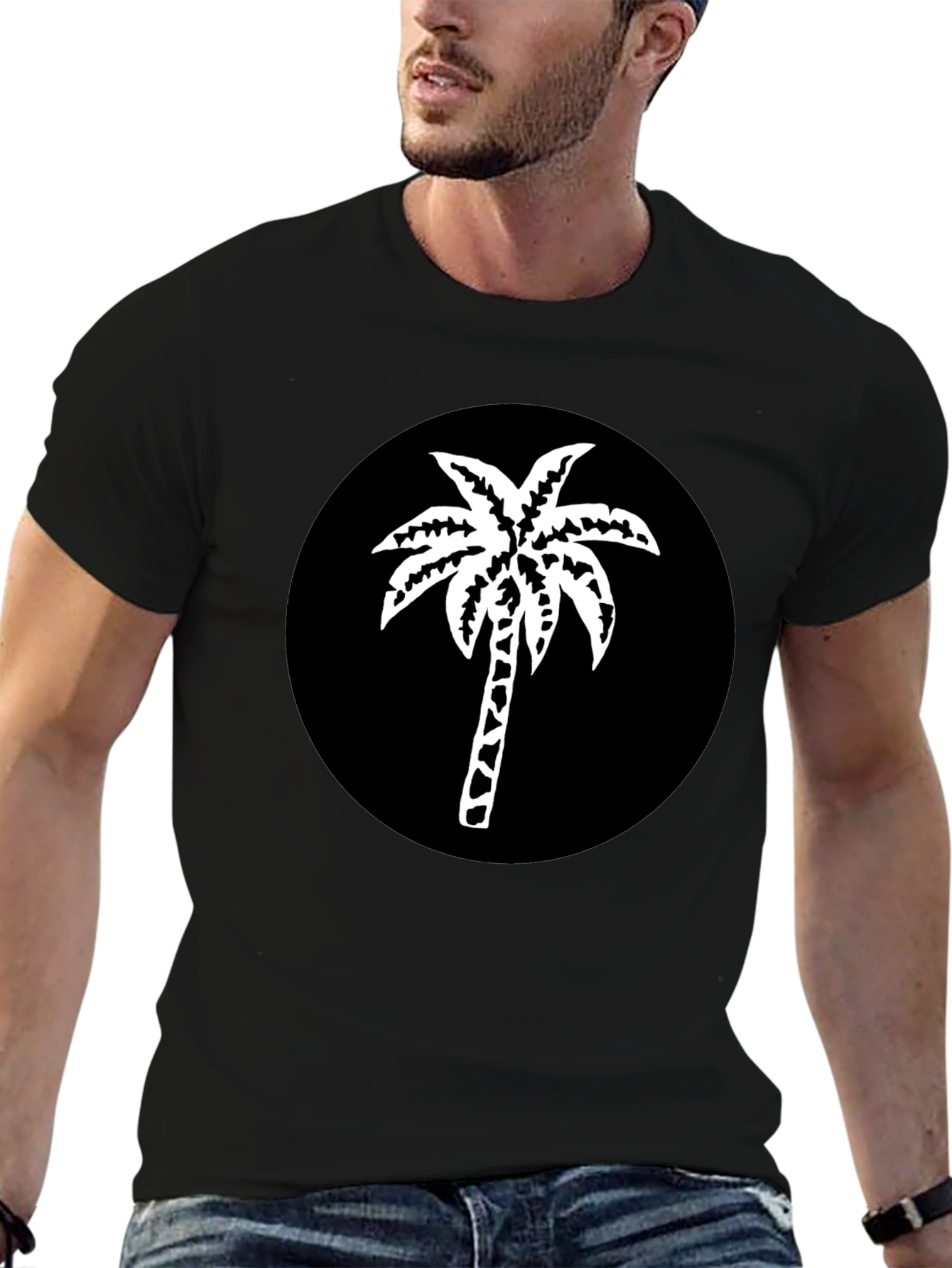 Black Palm Tree Graphic Tee
