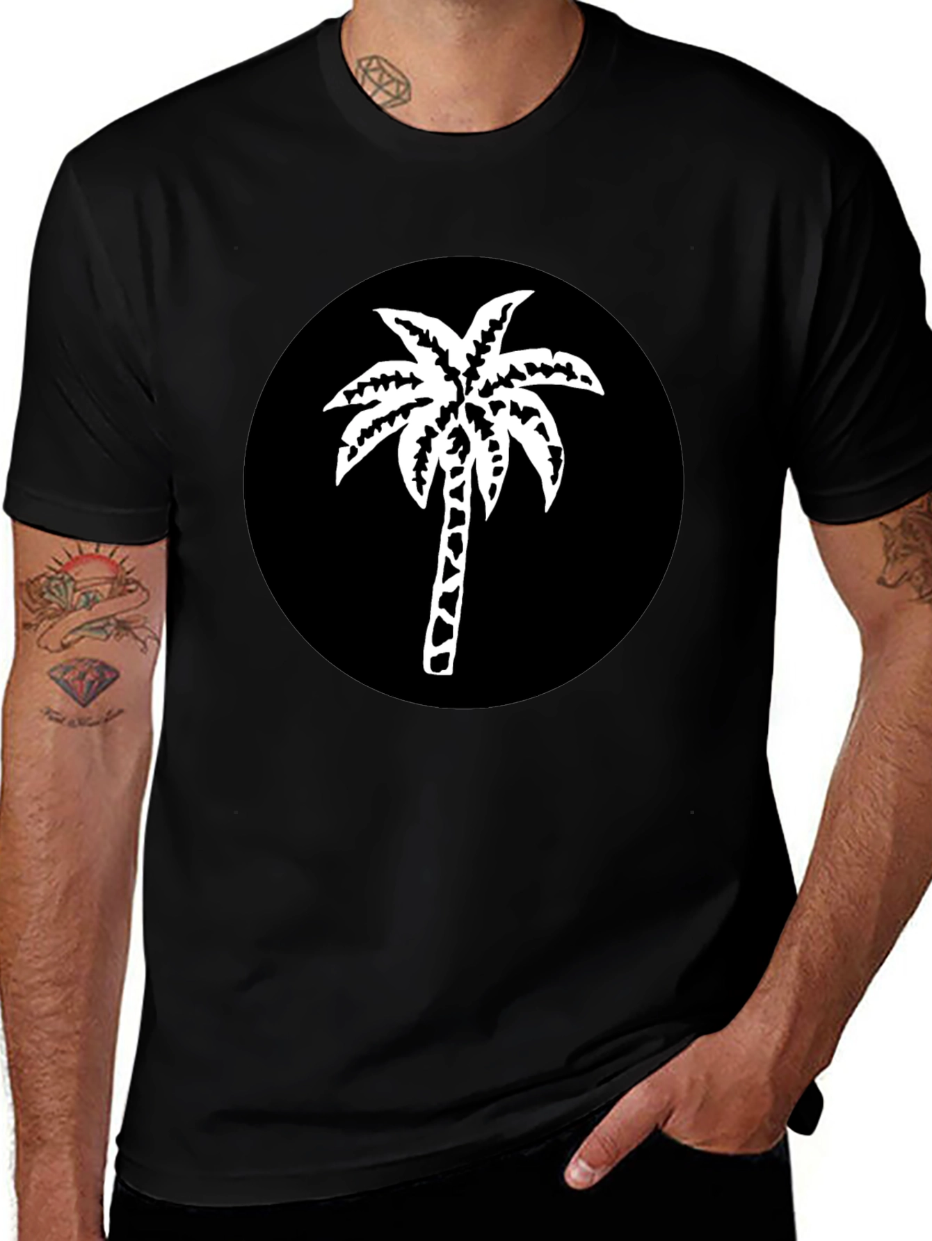 Black Palm Tree Graphic Tee