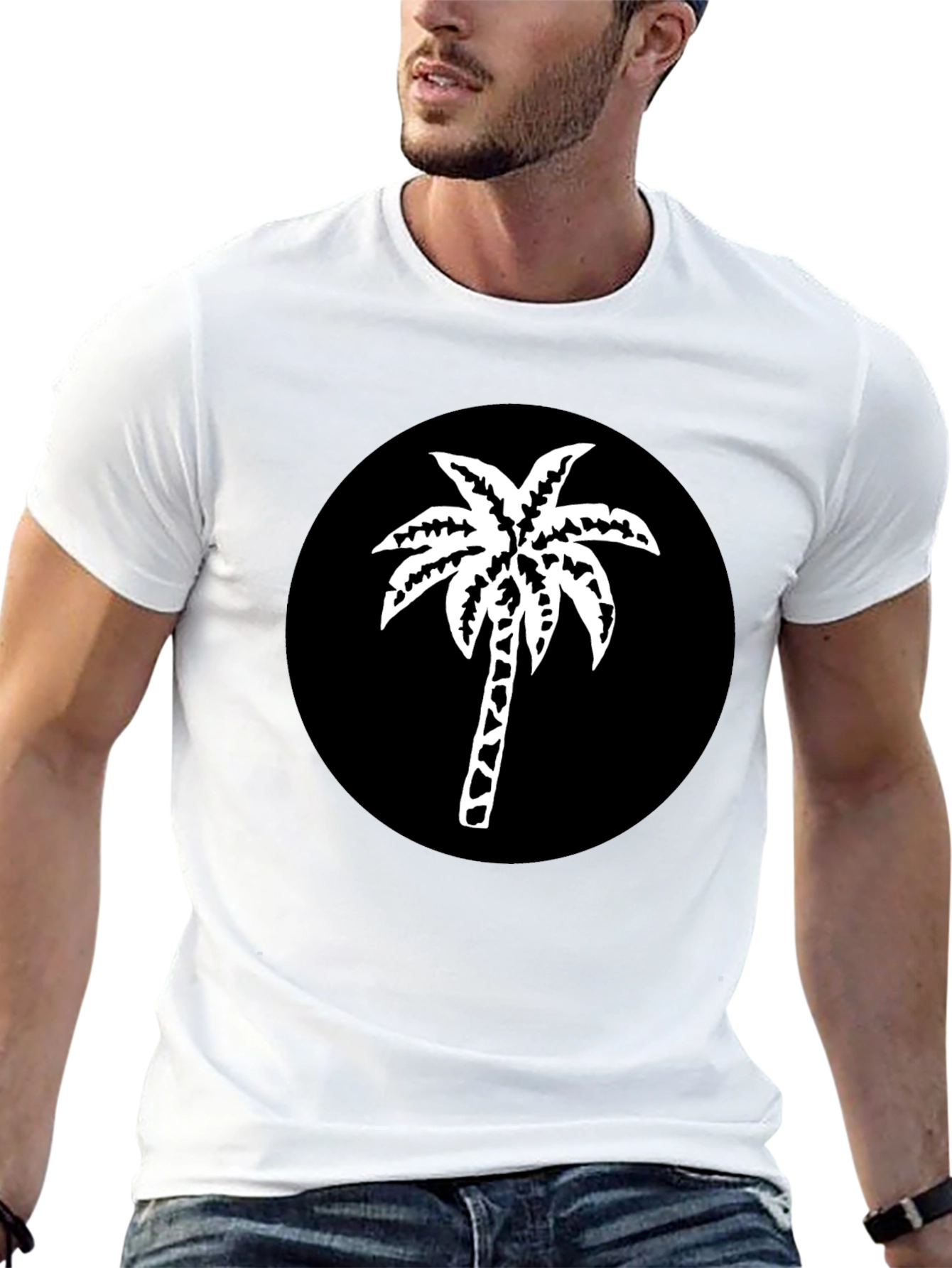 Black Palm Tree Graphic Tee