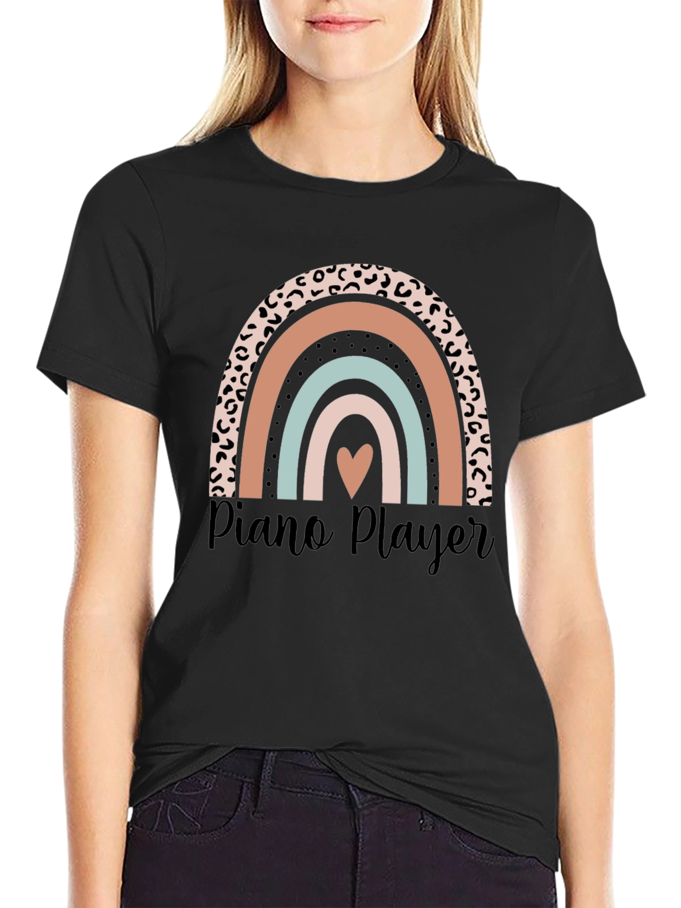 Piano Player Rainbow Graphic Tee - Unisex