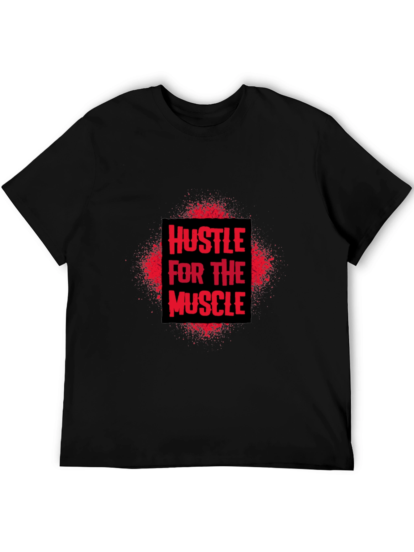 Hustle for the Muscle Graphic T-Shirt - Black