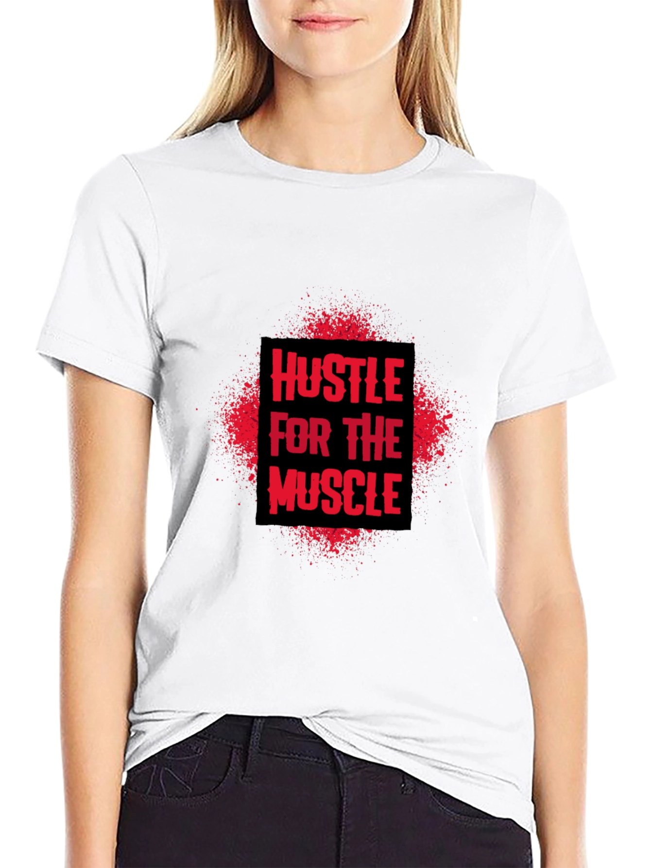 Hustle for the Muscle Graphic T-Shirt - Black