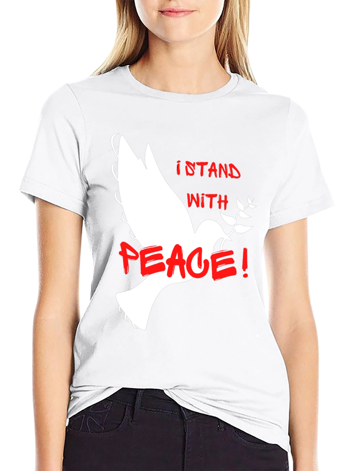 Stand With Peace Dove Graphic T-Shirt