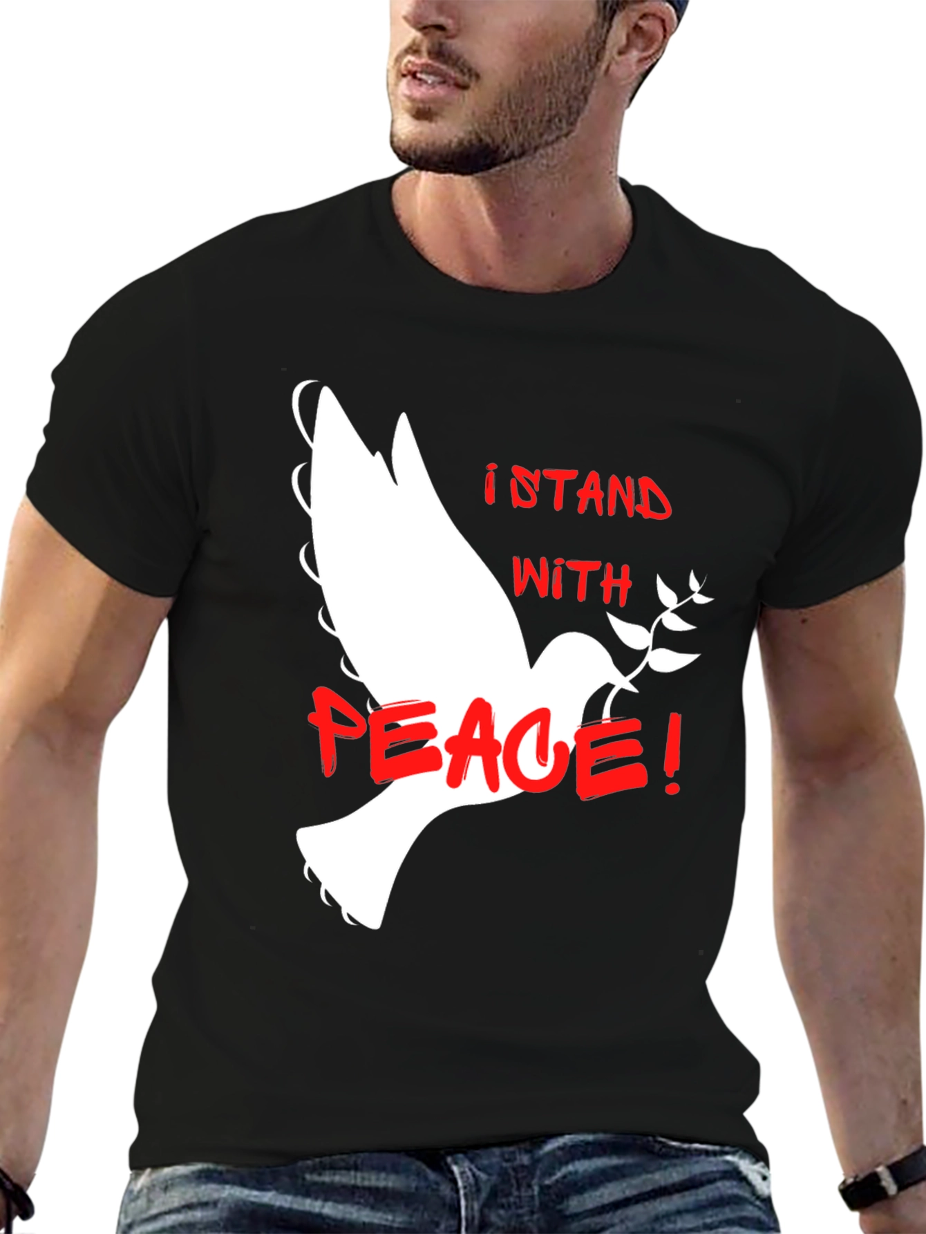 Stand With Peace Dove Graphic T-Shirt