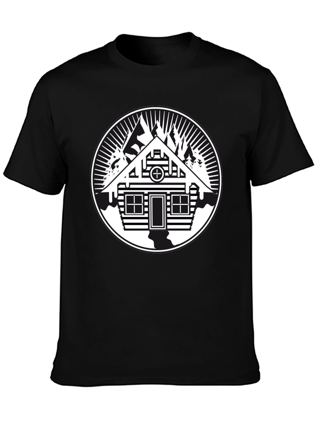 Cabin in the Woods Graphic Tee - Black