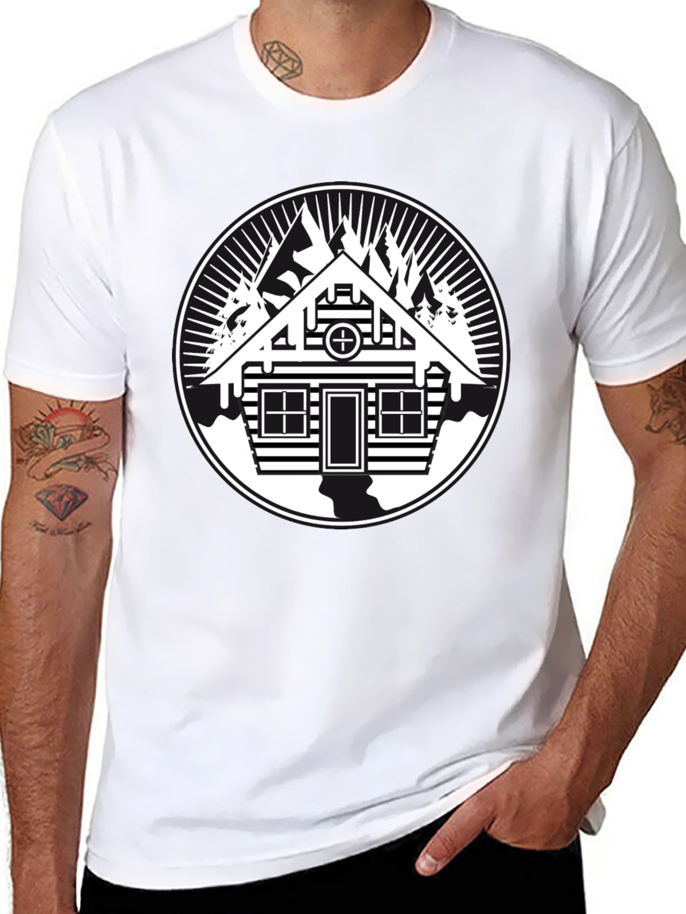 Cabin in the Woods Graphic Tee - Black