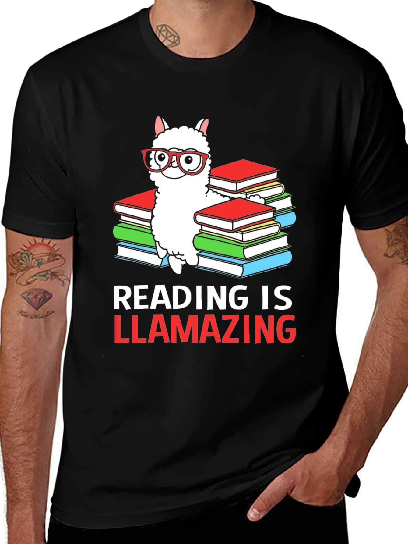 Reading is Llamazing T-Shirt - Book Lover Alpaca Tee