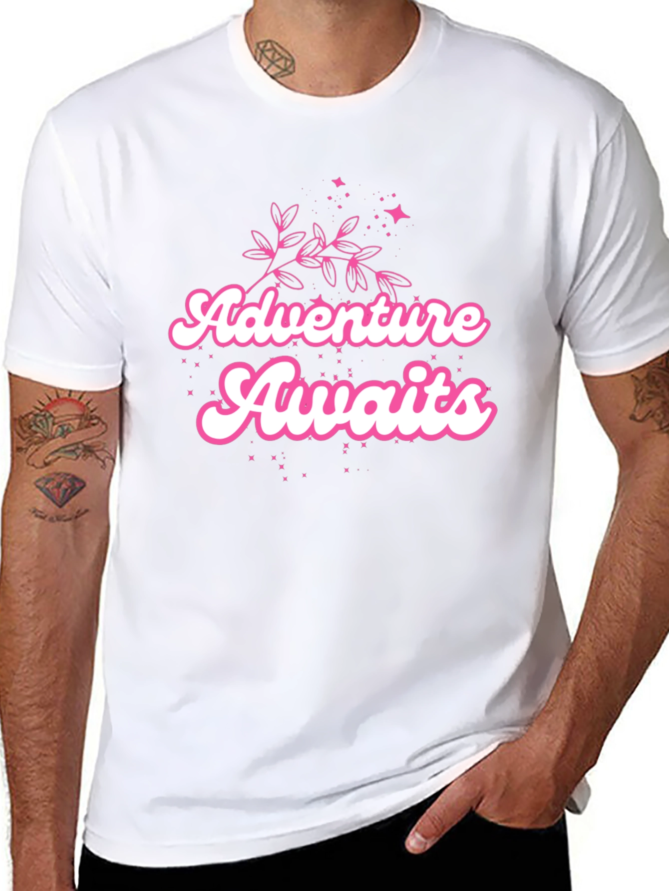 Adventure Awaits Black Graphic Tee