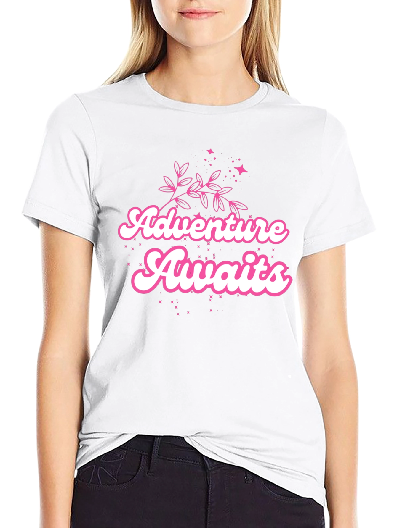 Adventure Awaits Black Graphic Tee