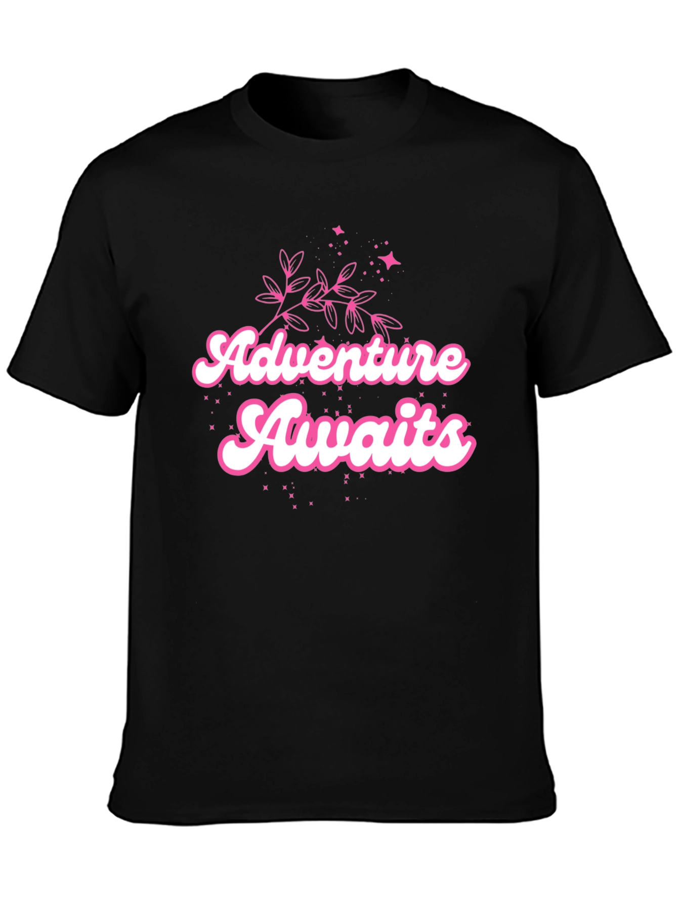 Adventure Awaits Black Graphic Tee